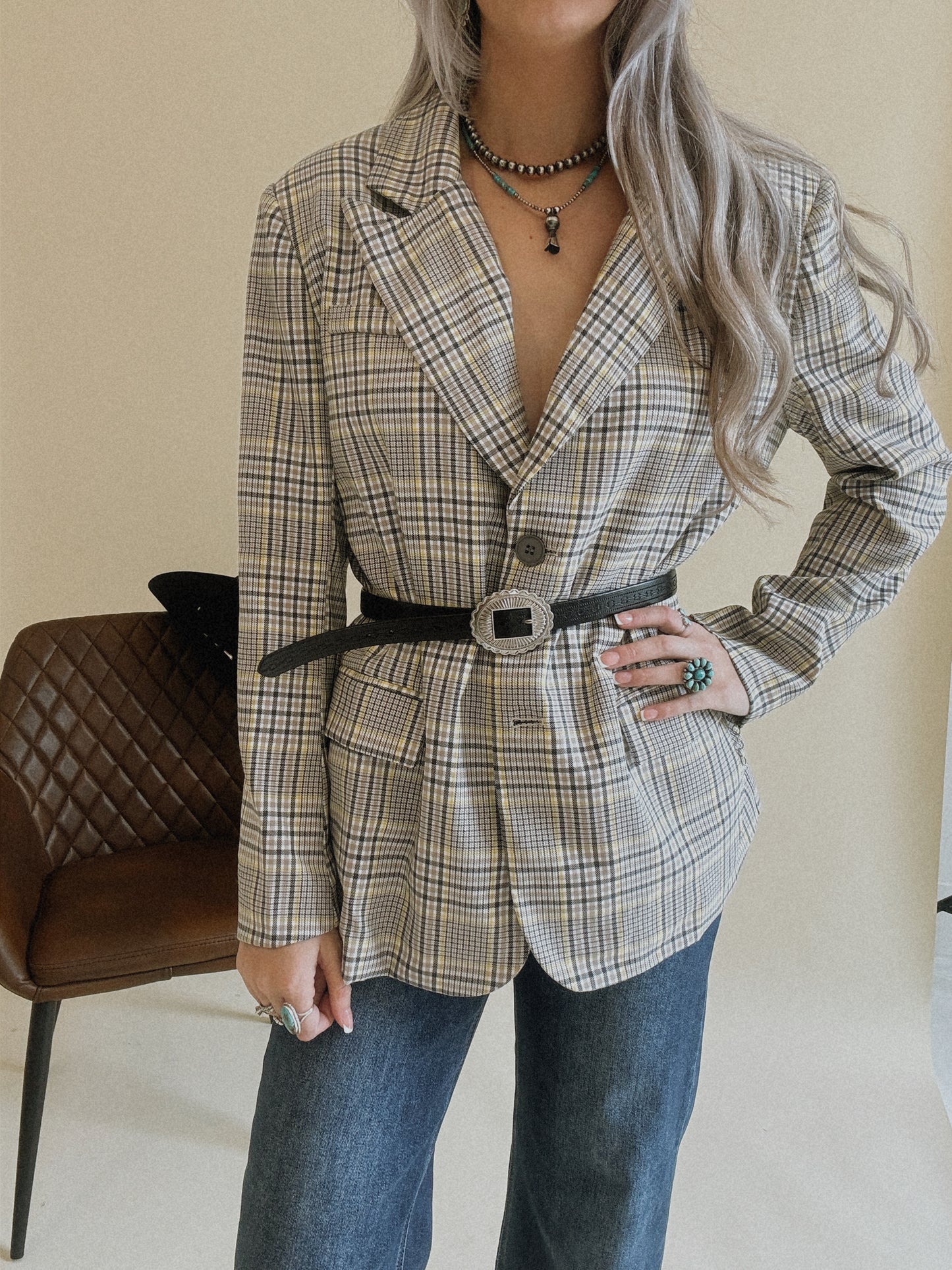 Plaid blazer