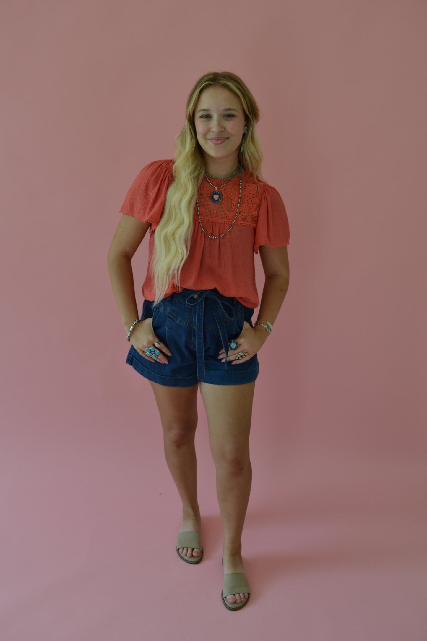 The Palmer Top in Pink LARGE