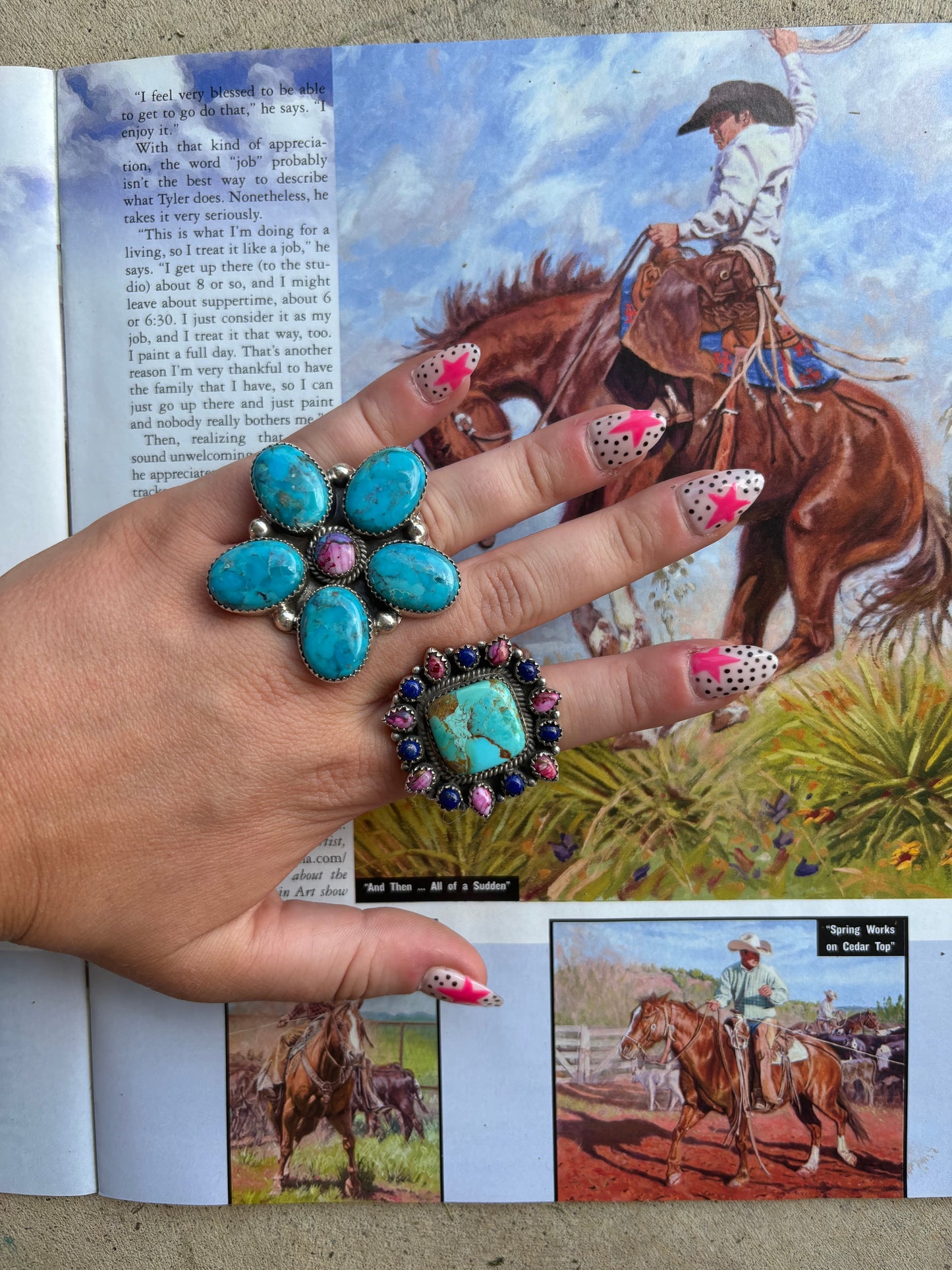 The Chatam Adjustable Multi Stone Ring