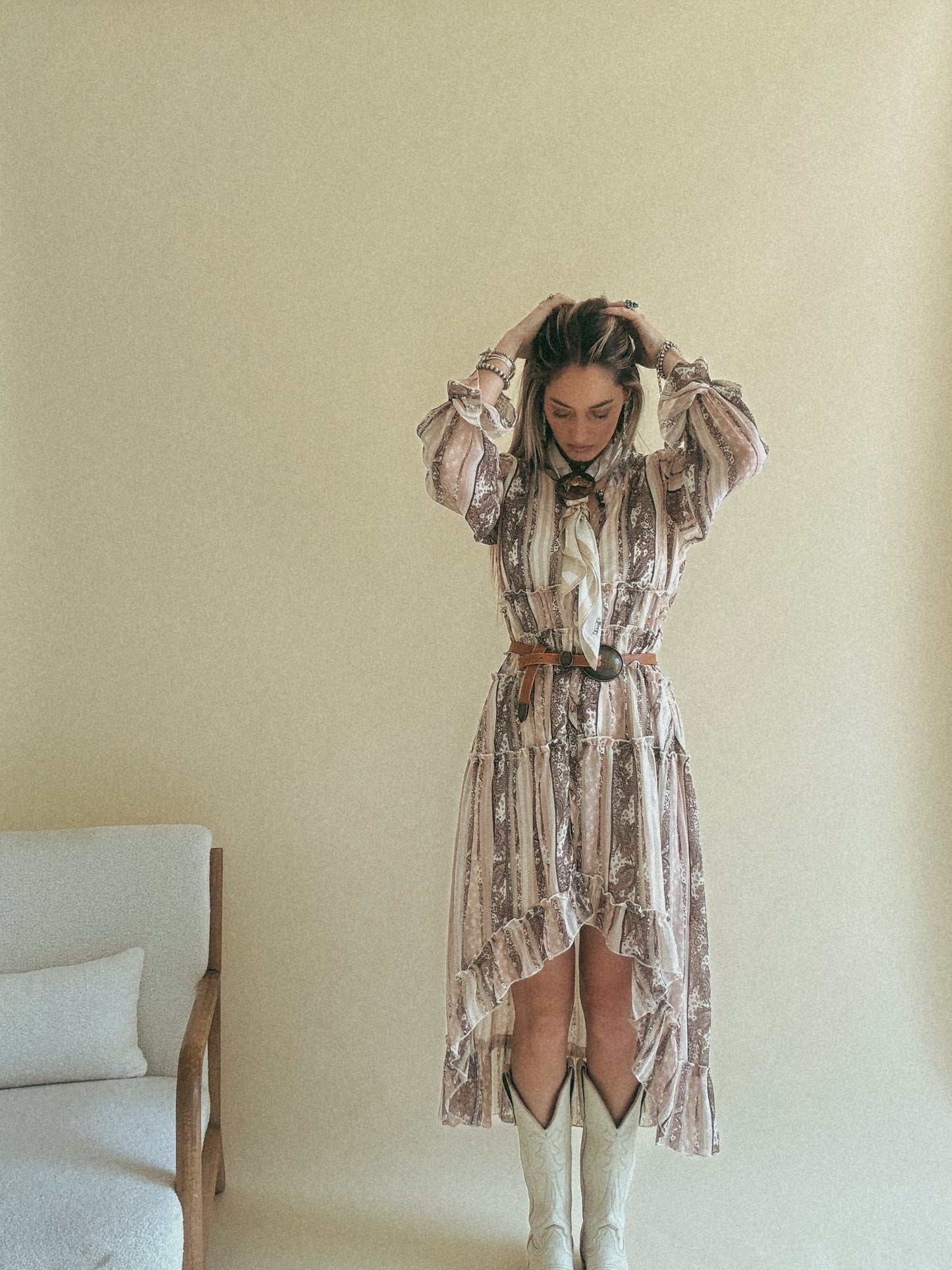 paisley maxi dress
