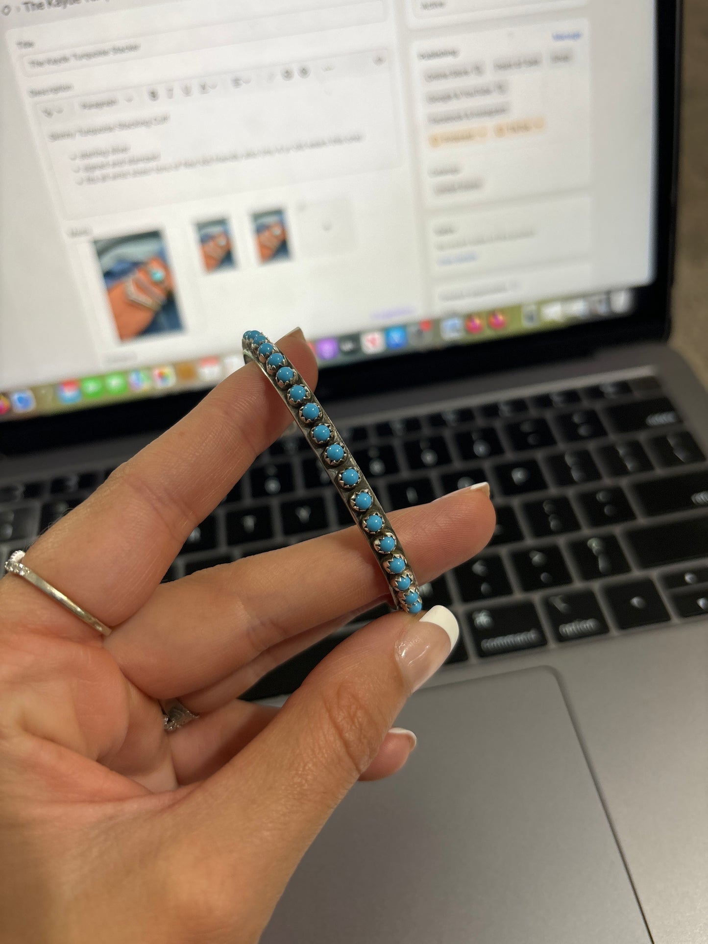 Turquoise stacking cuff
