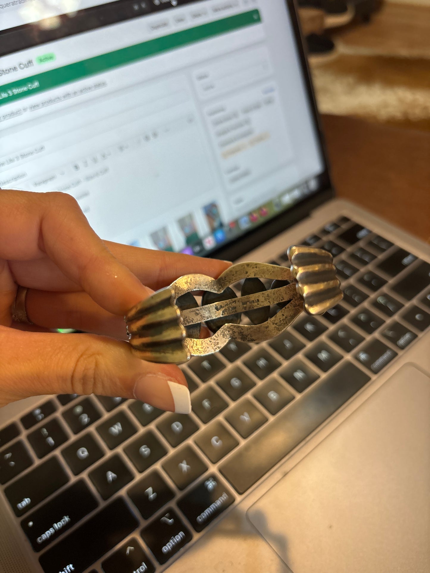 The Lila 3 Stone Cuff