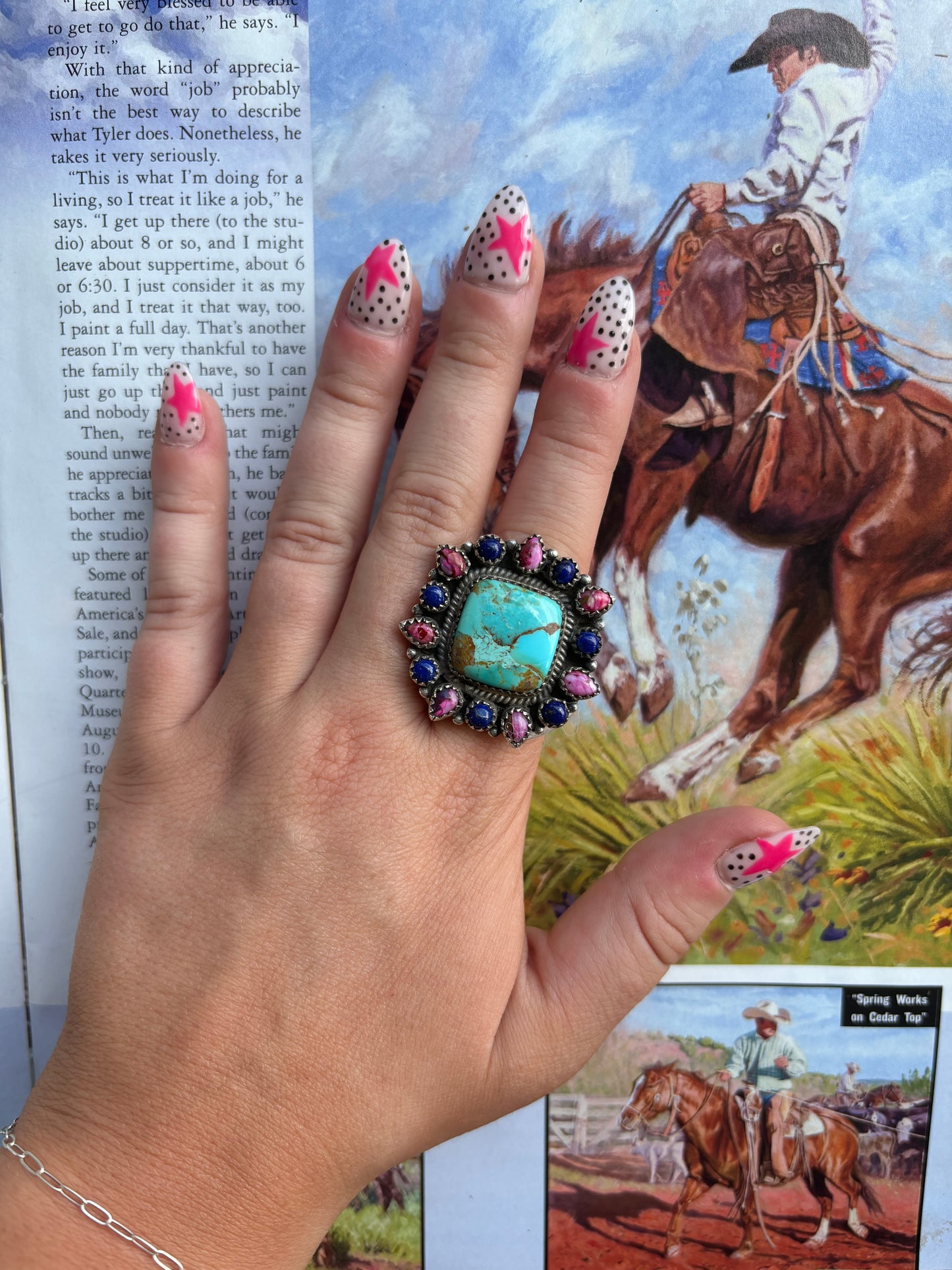 The Chatam Adjustable Multi Stone Ring