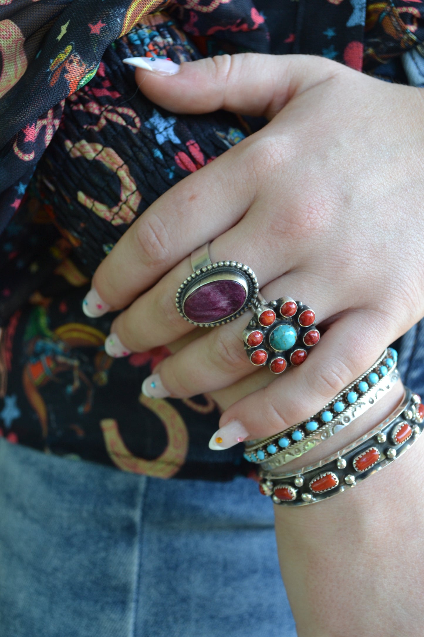 The Holsten Purple Spiny Adjustable Ring