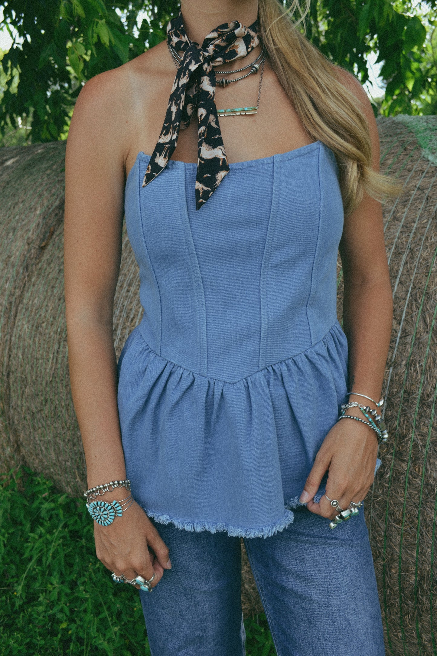 The Elias Strapless Top