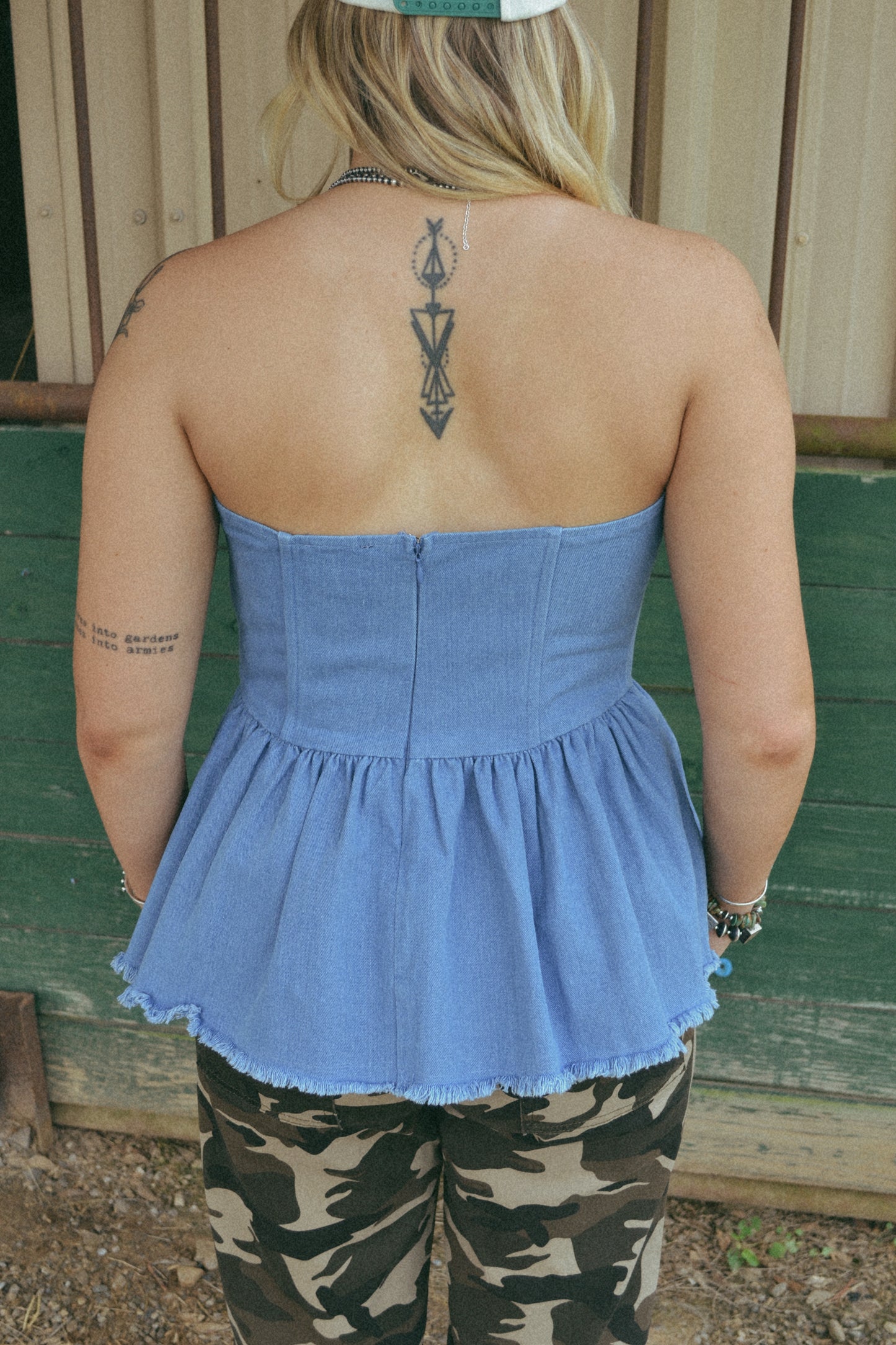 The Elias Strapless Top