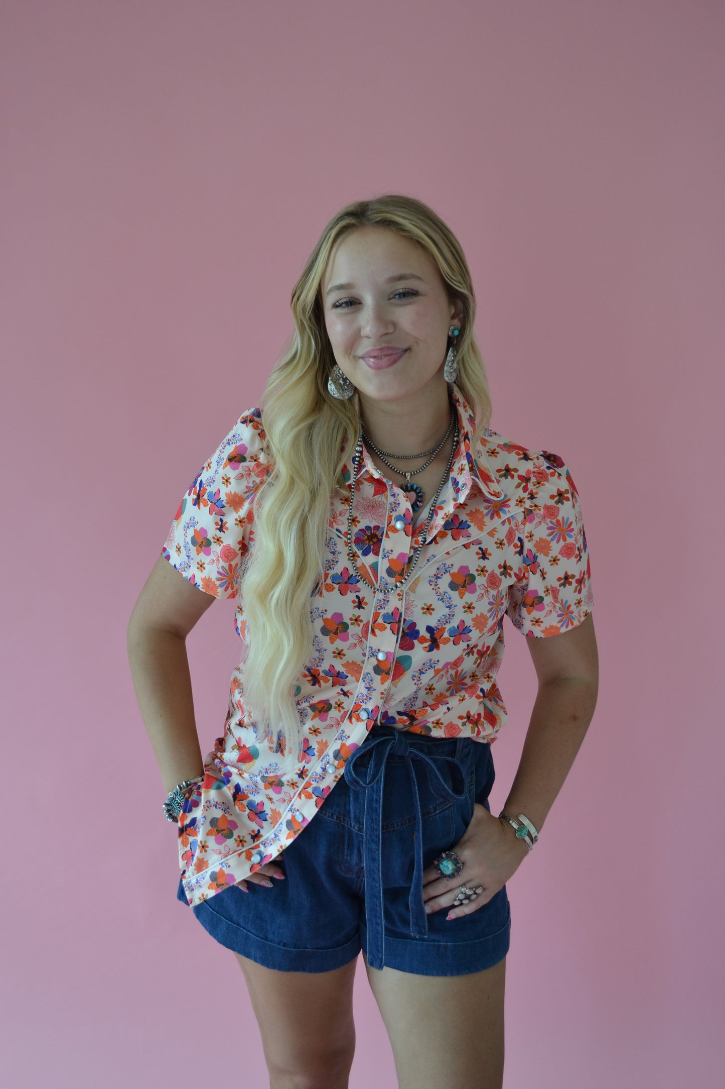 The Selah Pearl Snap Top