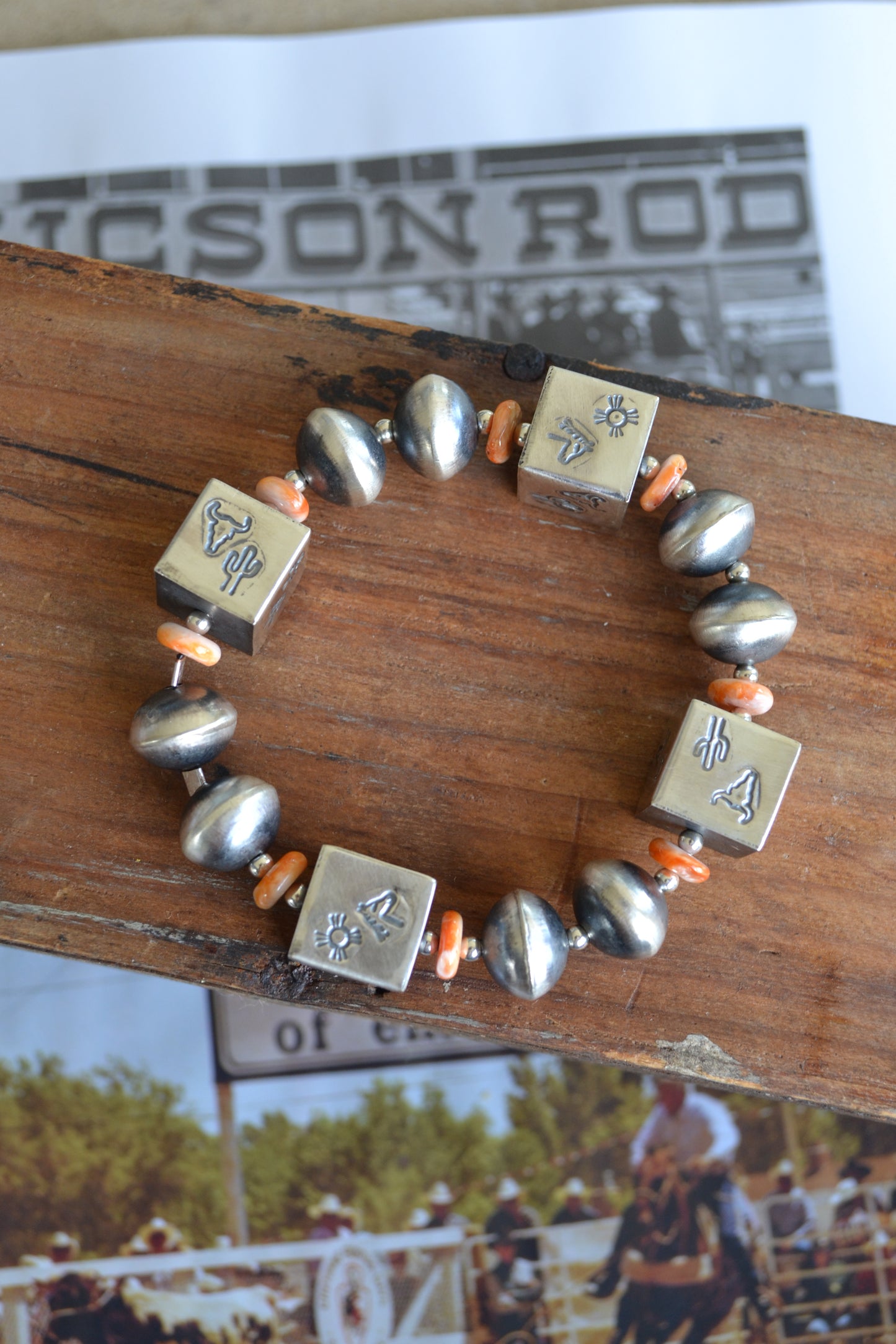 sharon cooley handmade navajo stretch bracelet