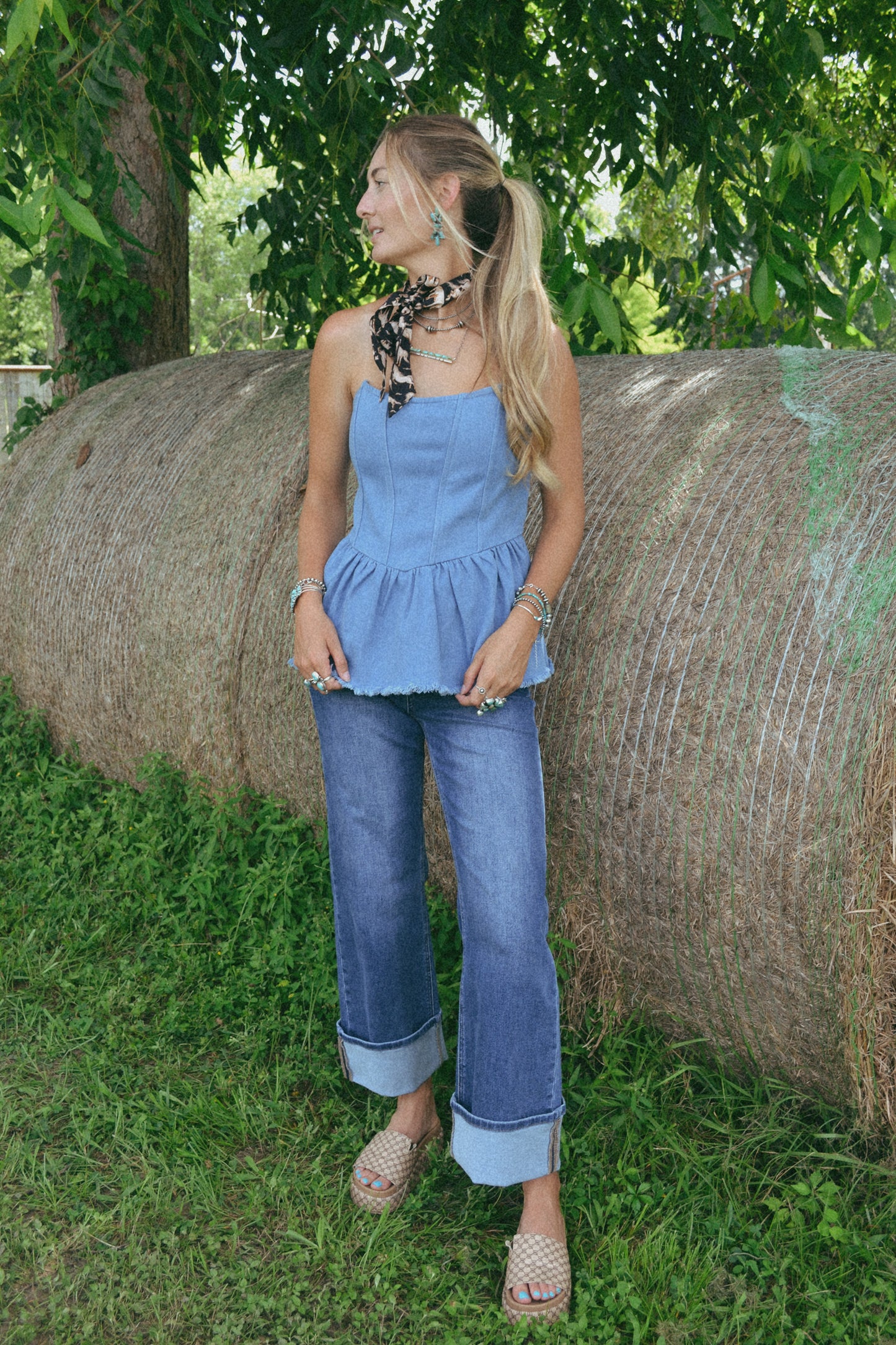 The Elias Strapless Top