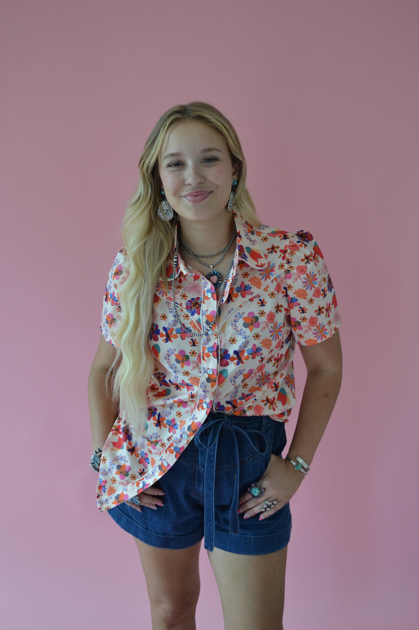 The Selah Pearl Snap Top