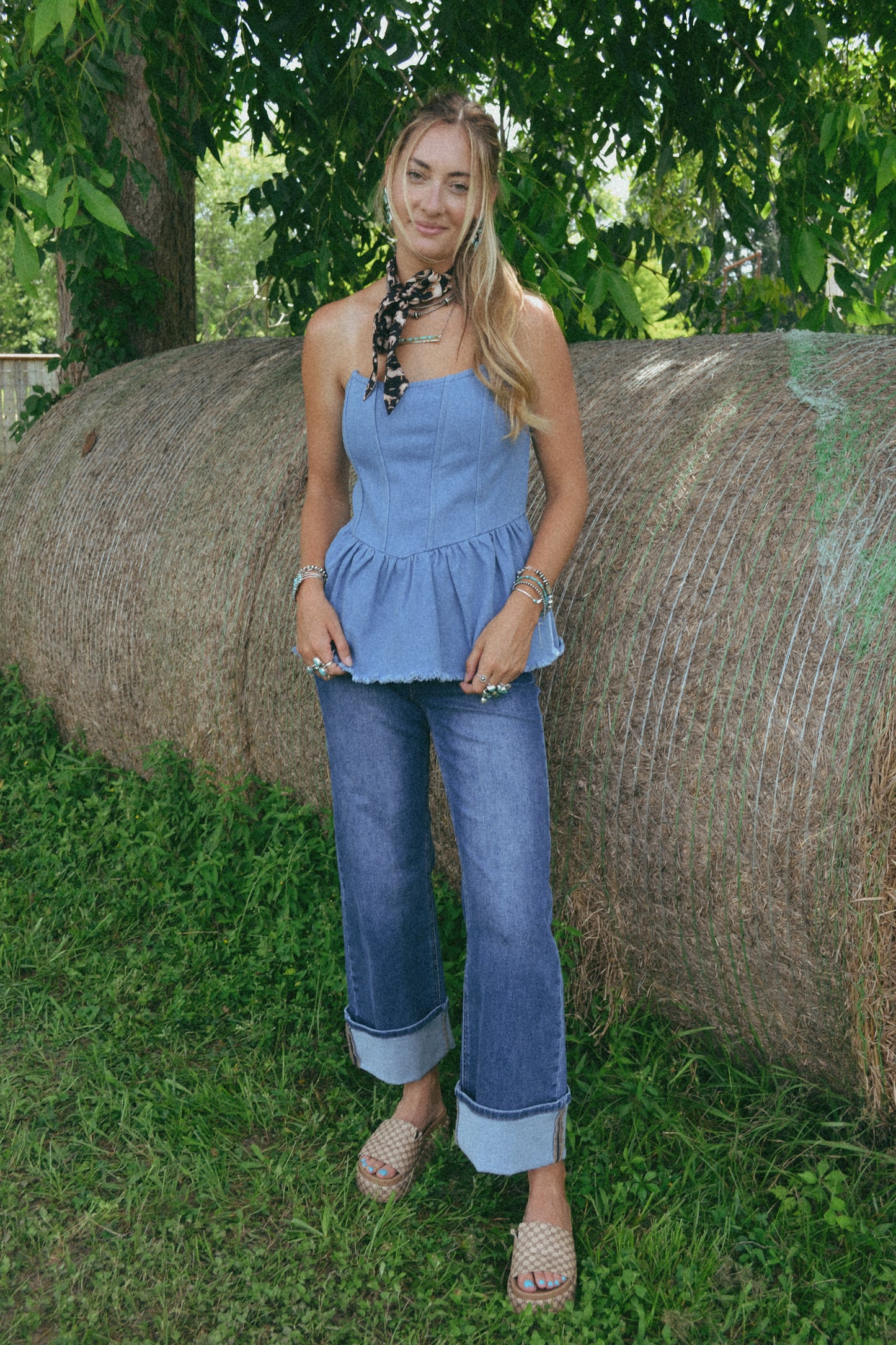 The Elias Strapless Top