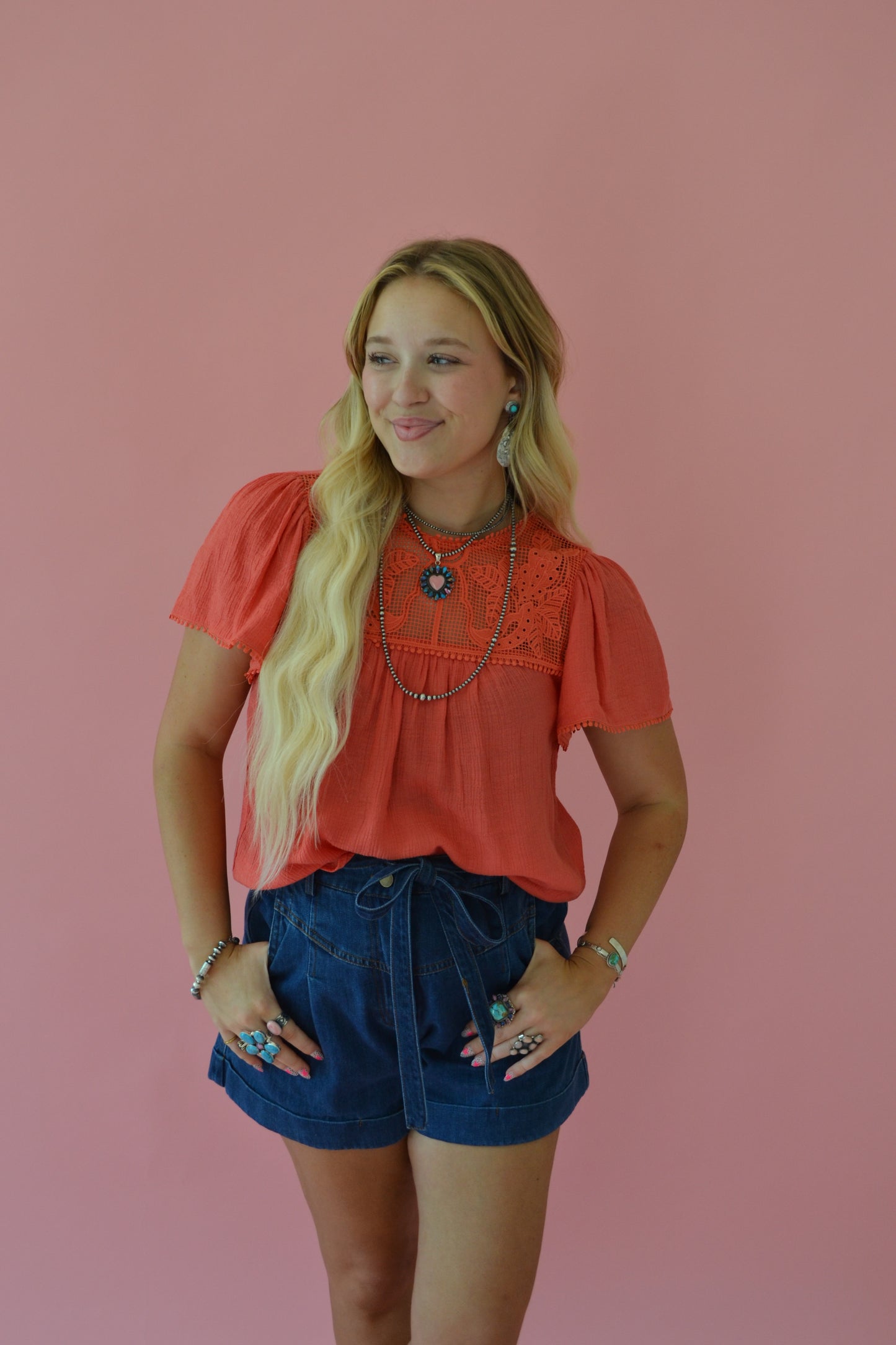 The Palmer Top in Pink LARGE