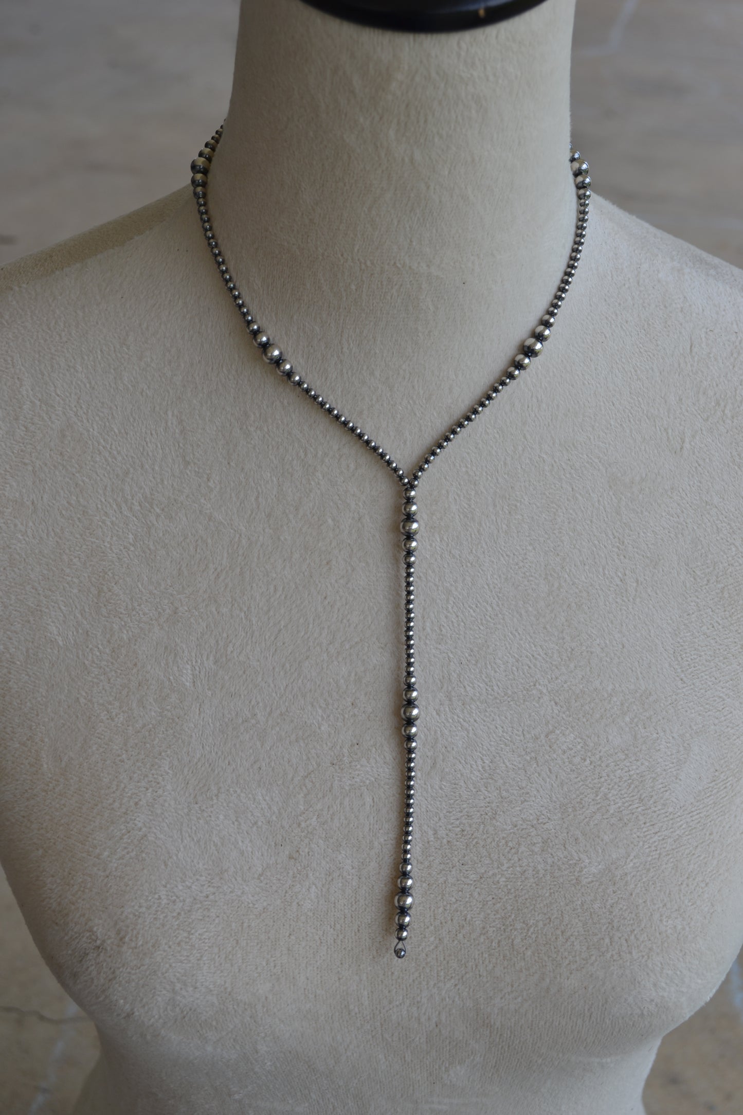 sterling pearl graduated lariat necklace