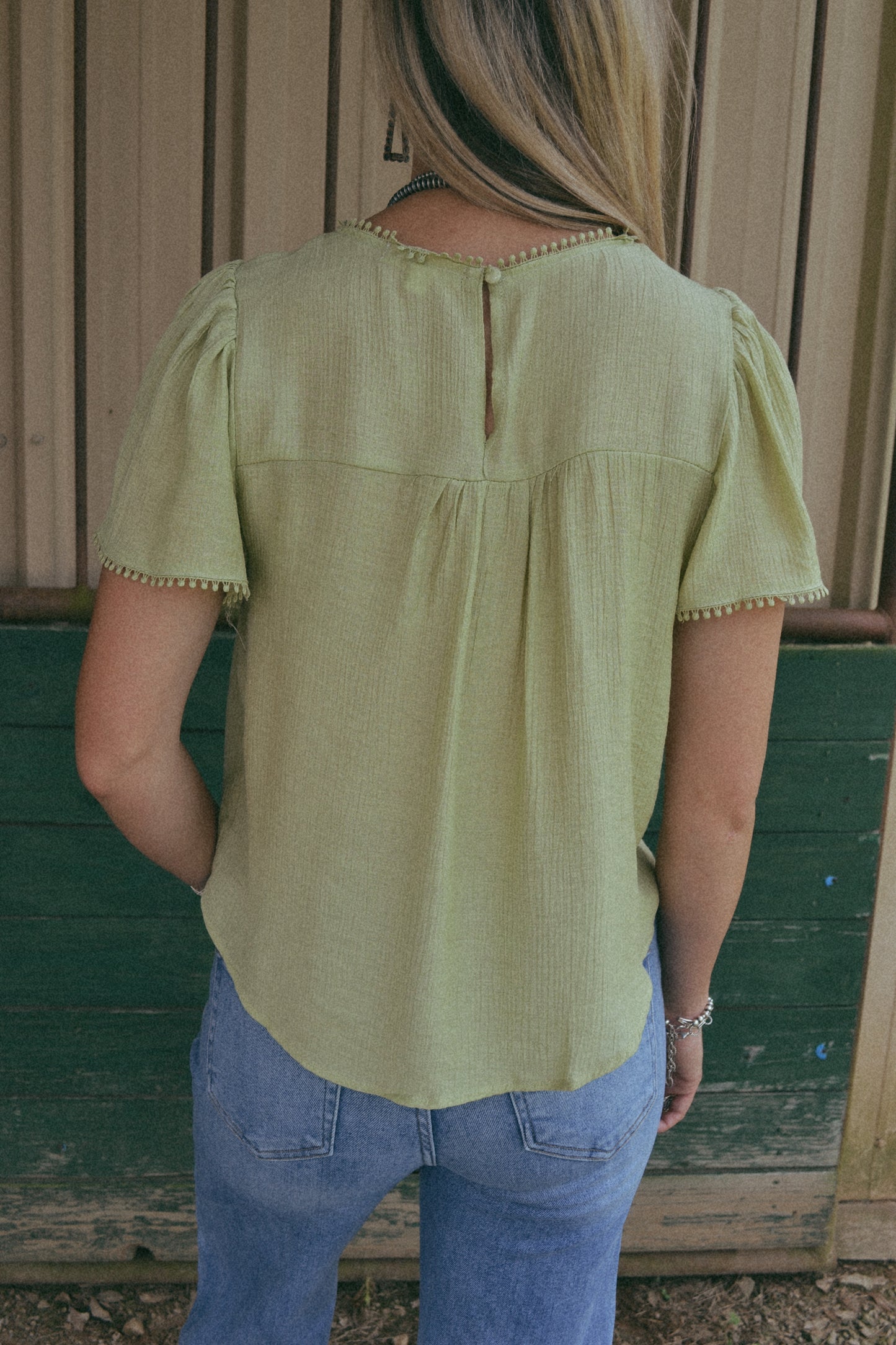The Palmer Top in Lime