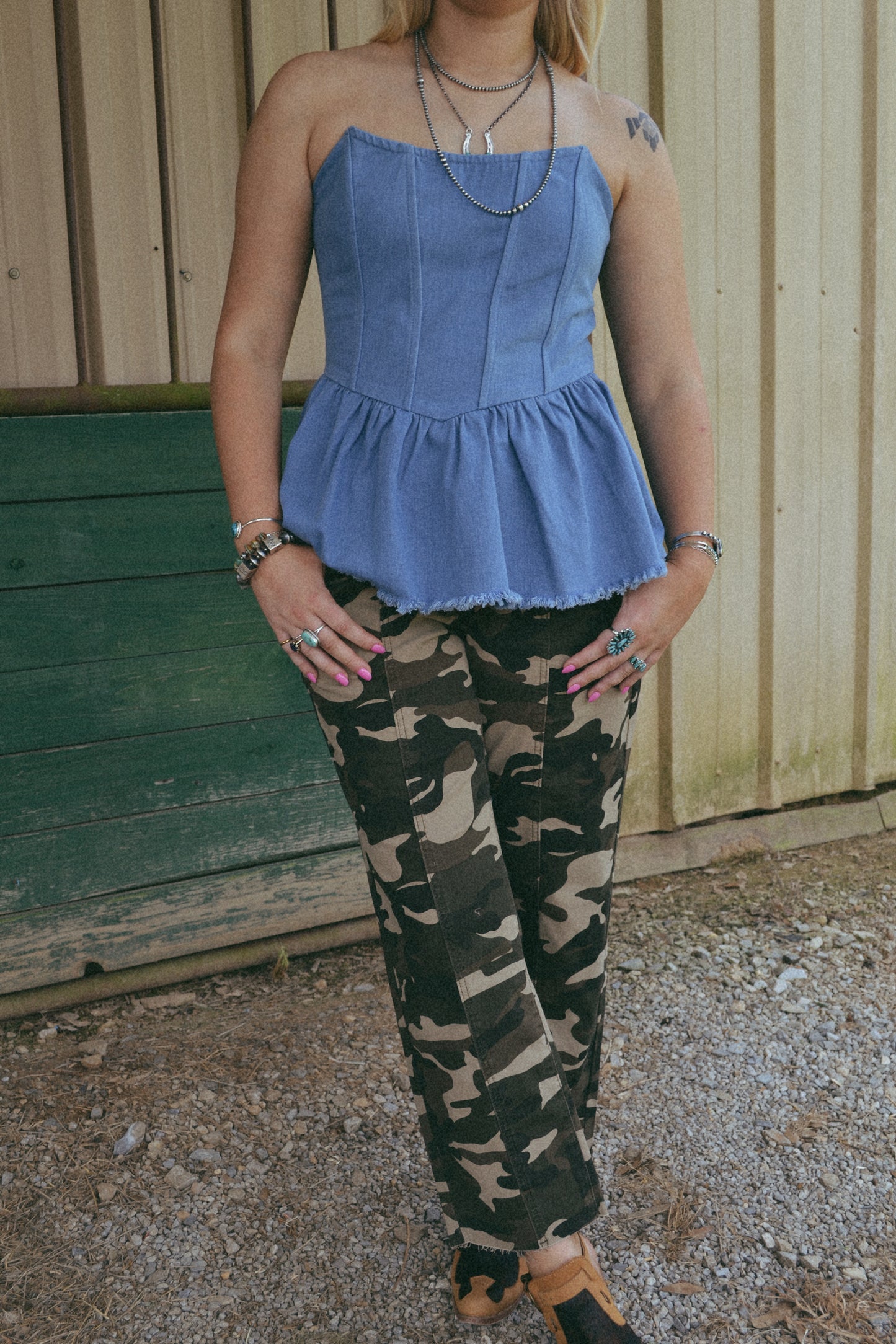 The Elias Strapless Top