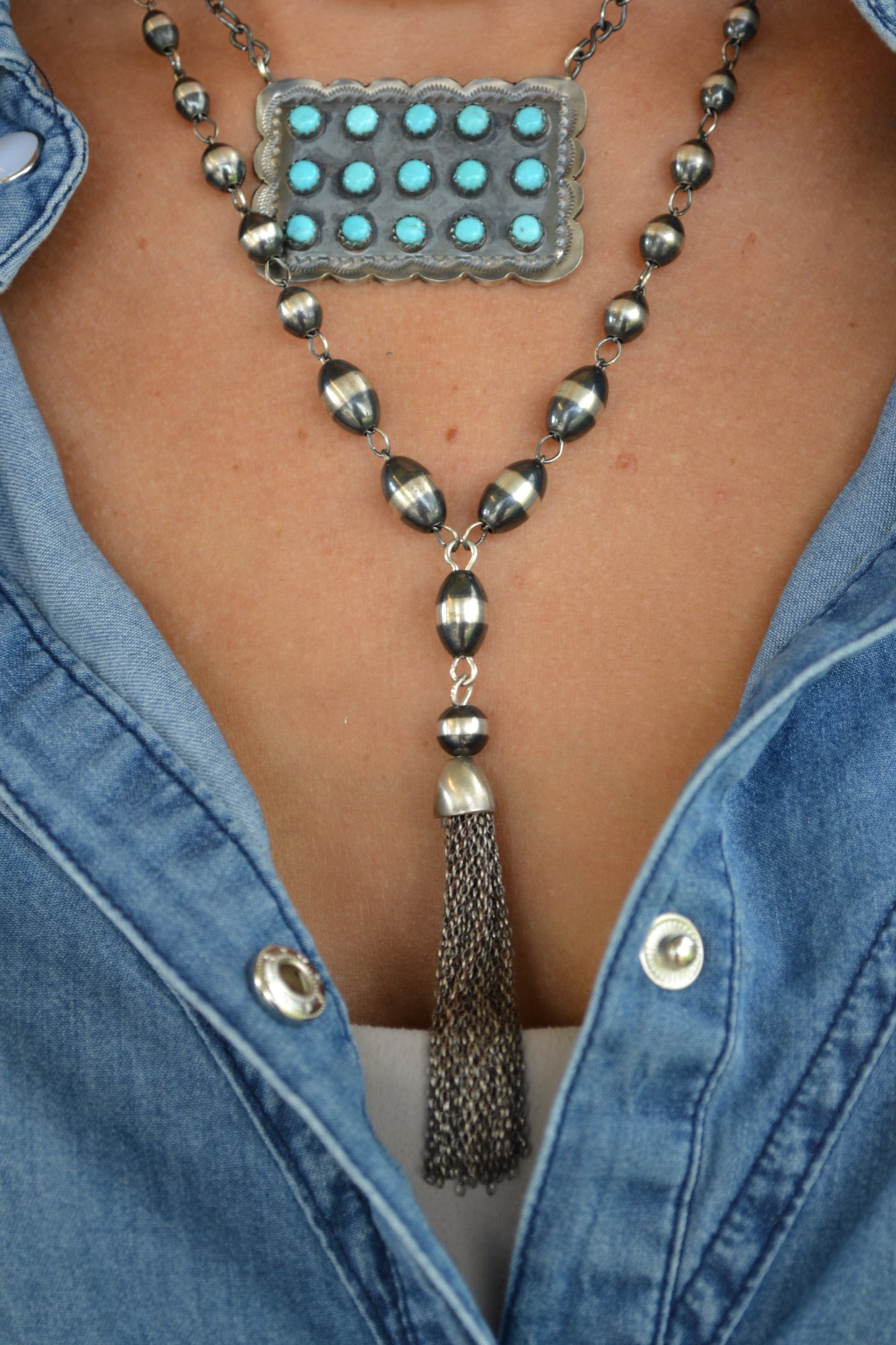 The Landry Rosary Lariat Necklace