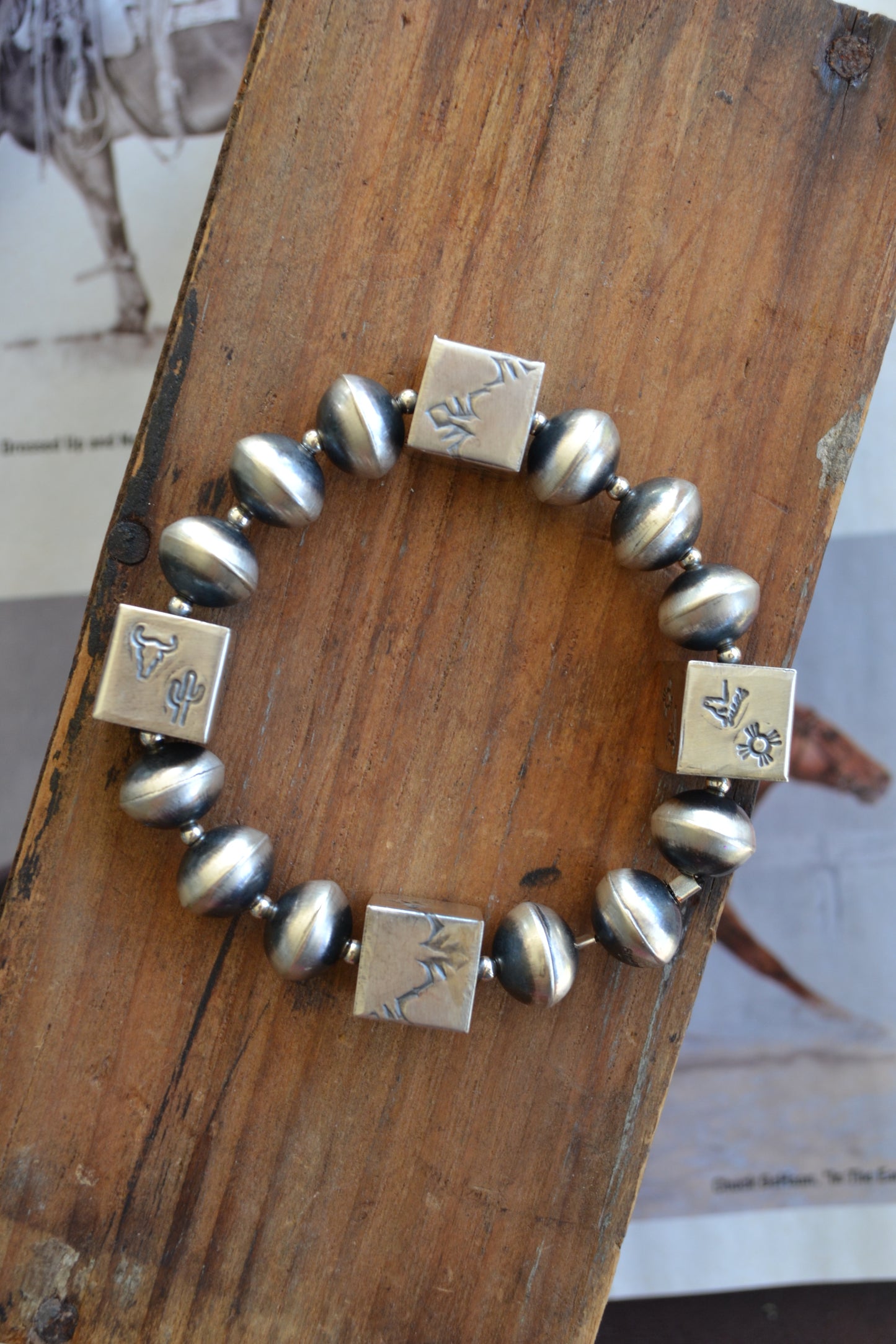Sharon Cooley stretch bead bracelet
