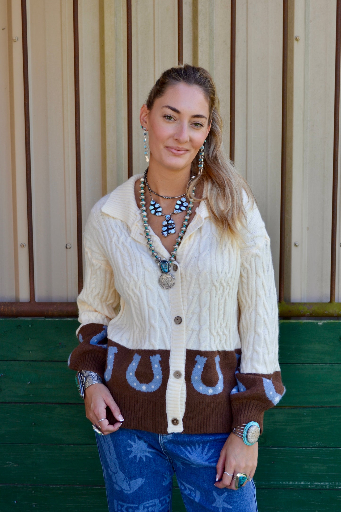 Western button up cardigan