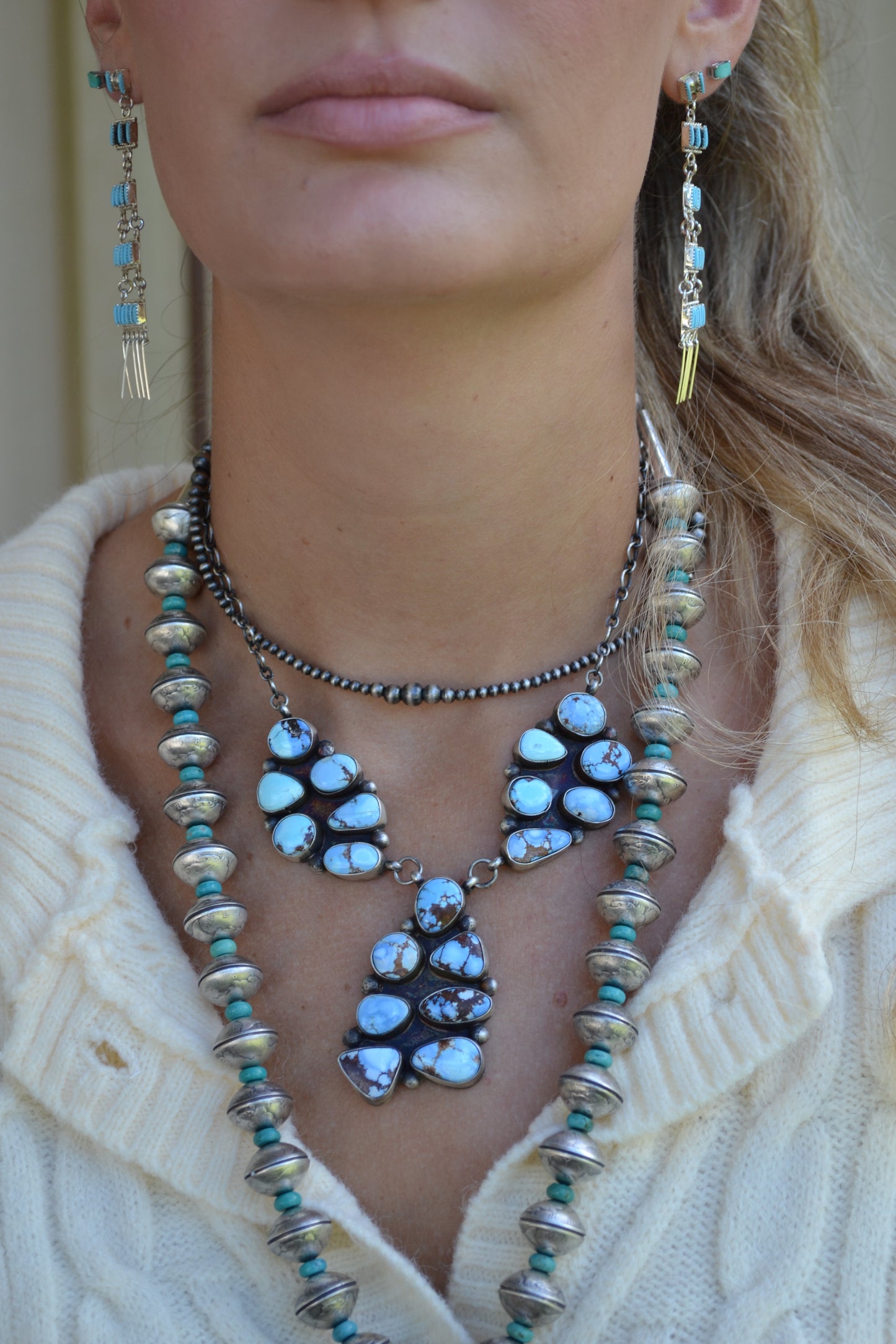 The Sirah 18" Cluster Necklace