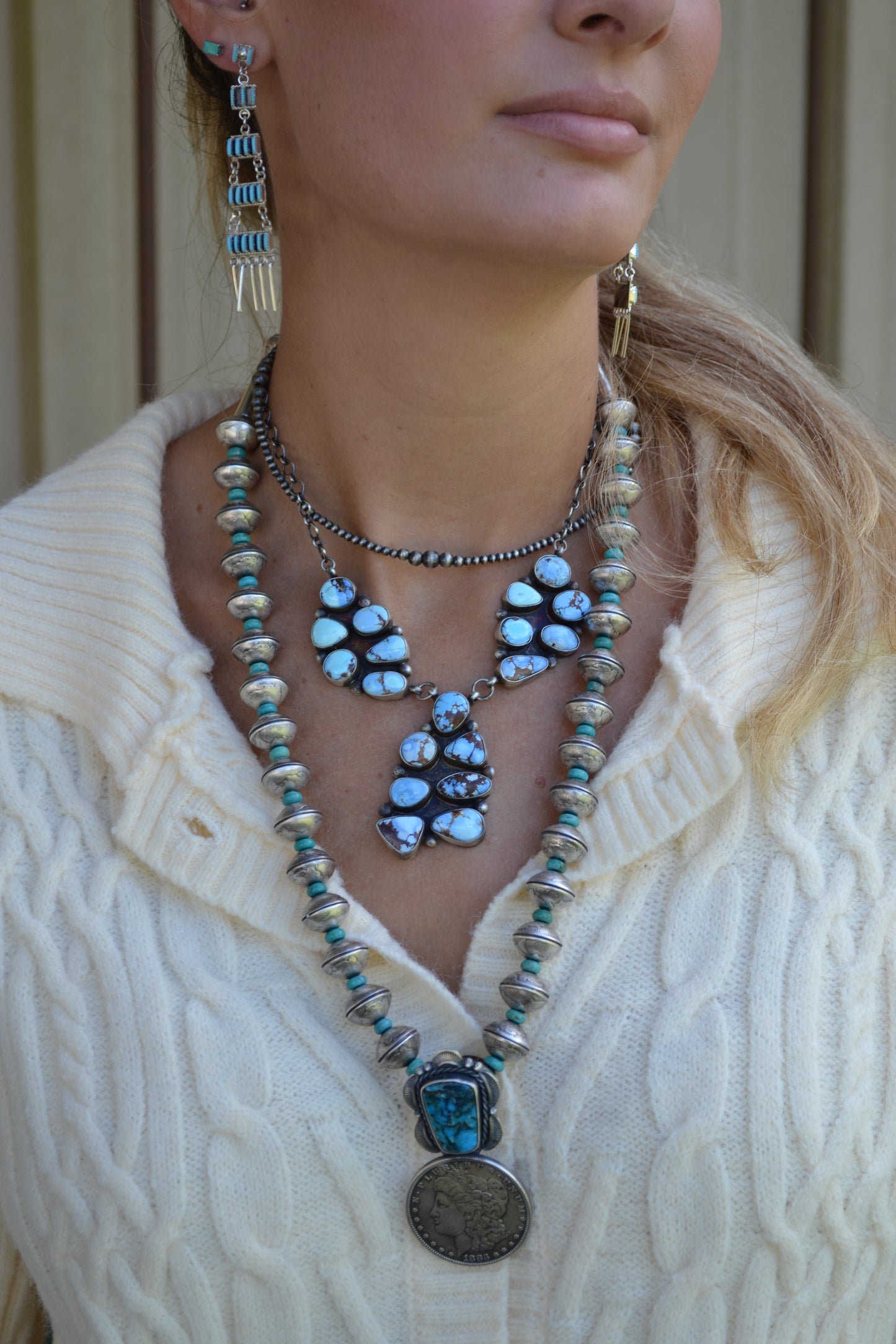The Sirah 18" Cluster Necklace