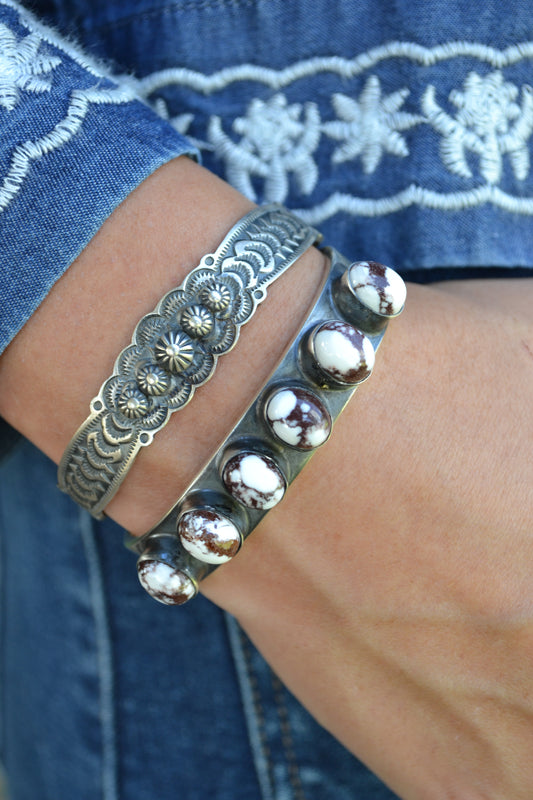 chimney butte wild horse stones cuff bracelet