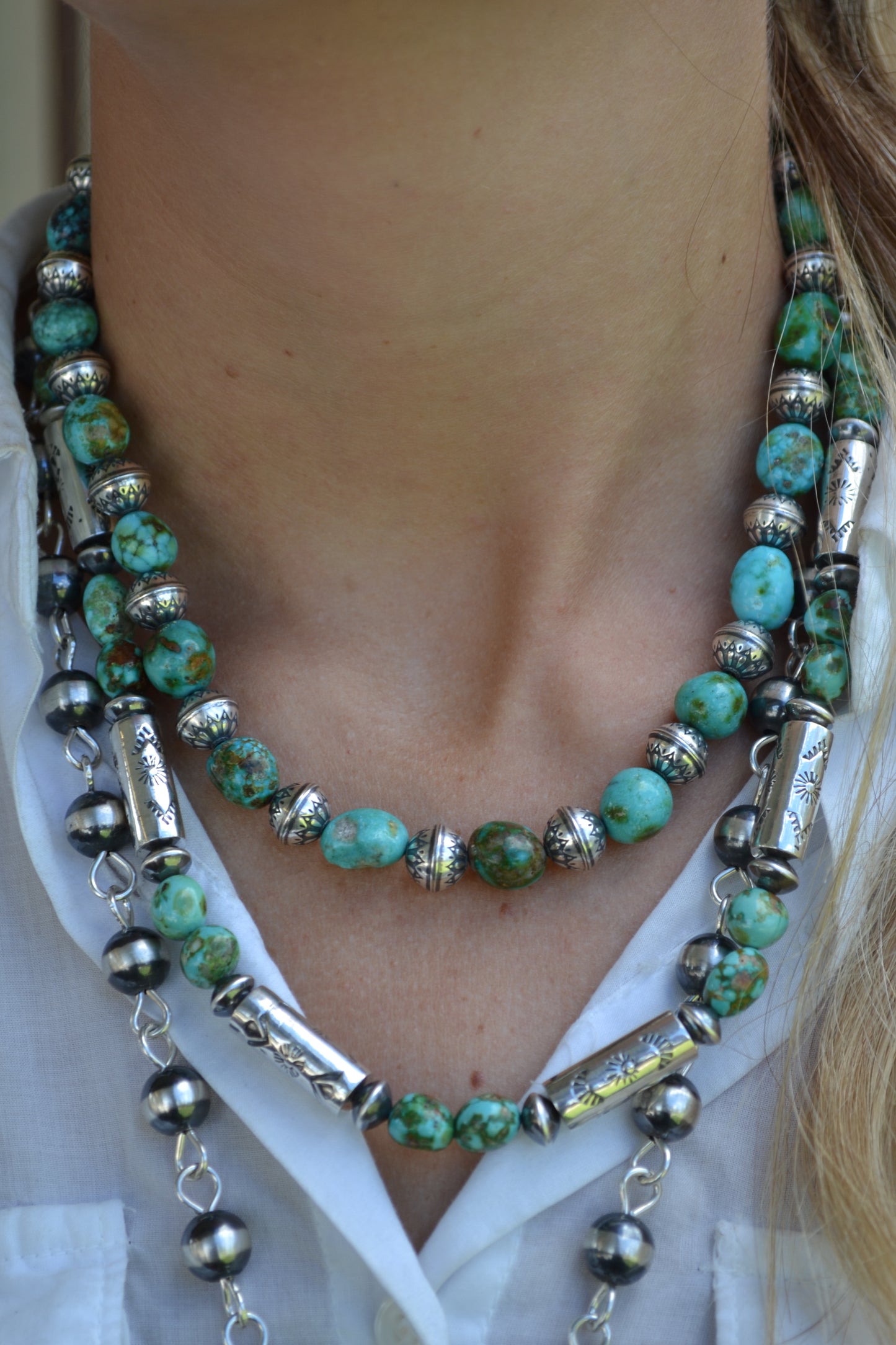 The August 17" Sonoran & Handmade Bead Necklace