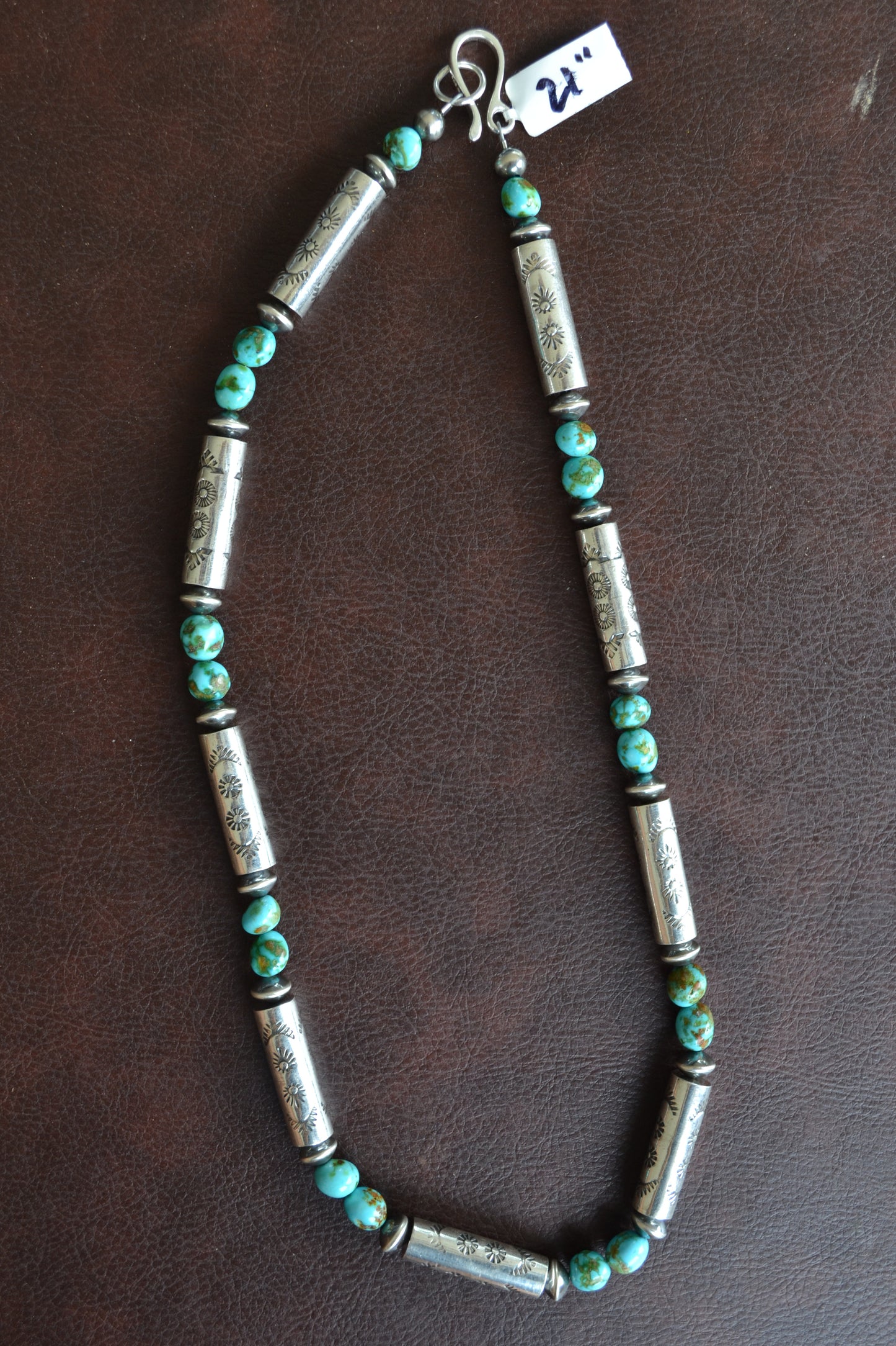The Hatoria 21" Sonoran & Handcrafted Barrel Bead Necklace
