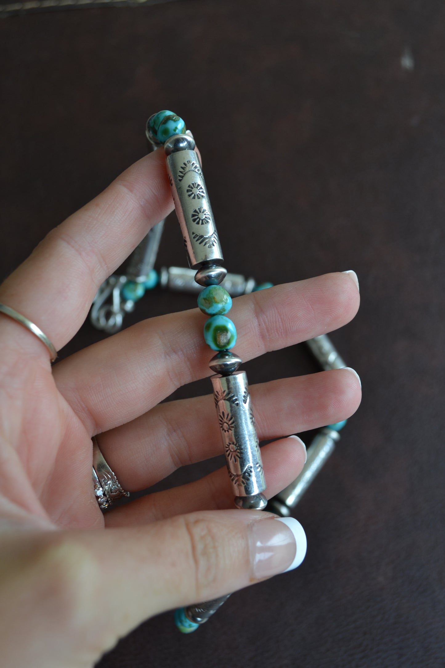 The Hatoria 21" Sonoran & Handcrafted Barrel Bead Necklace