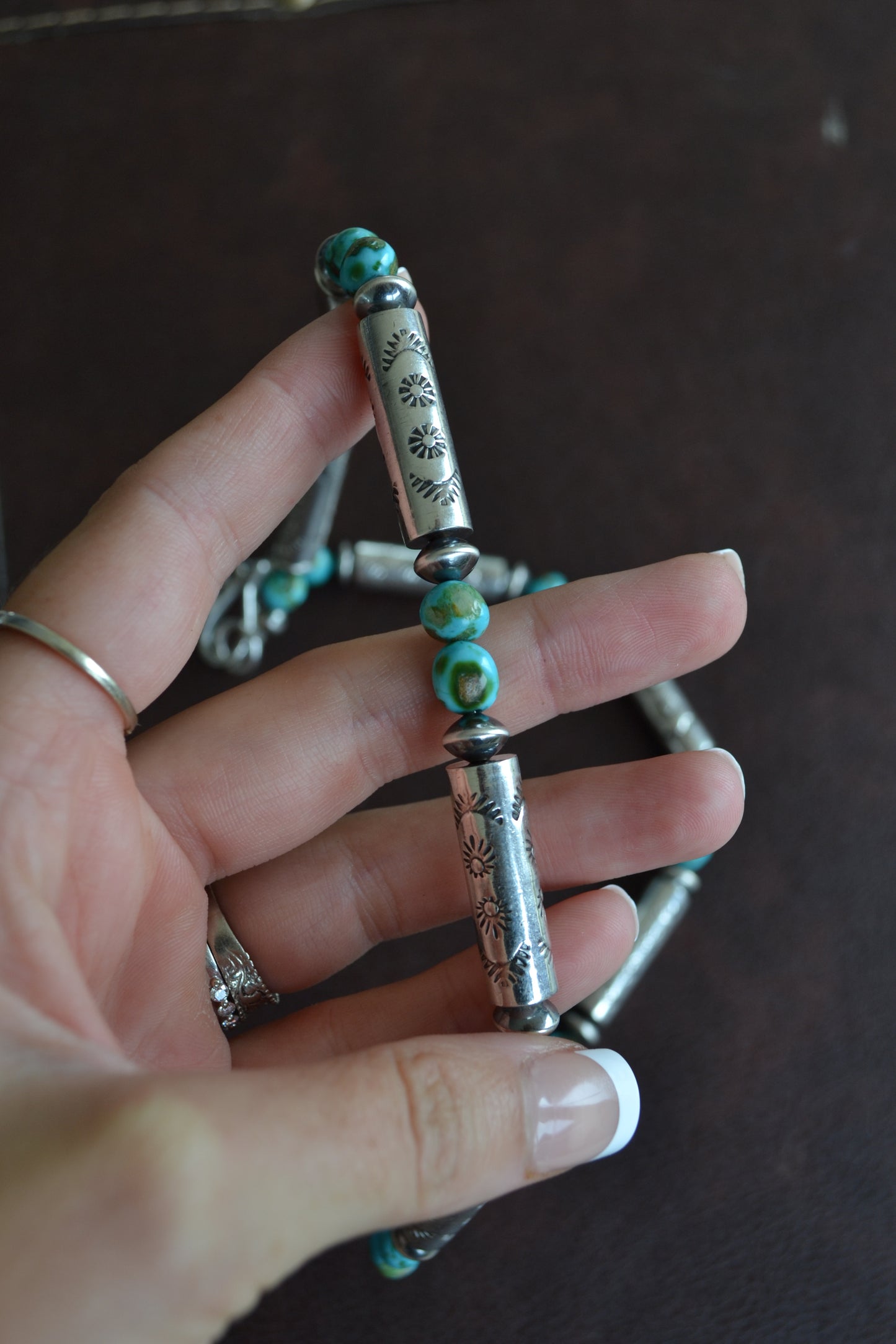 The Hatoria 21" Sonoran & Handcrafted Barrel Bead Necklace