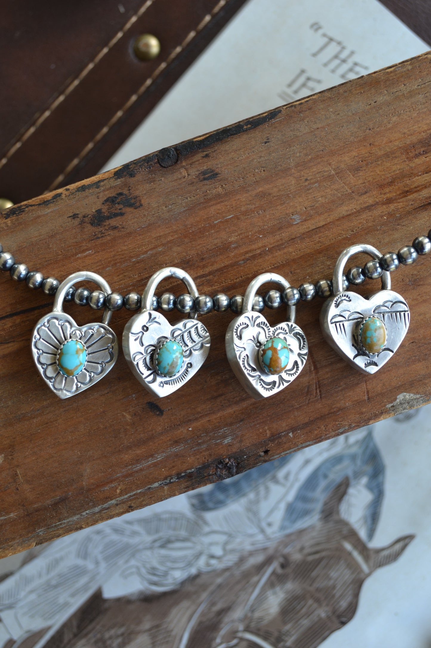 The Royce Turquoise Heart Pendants