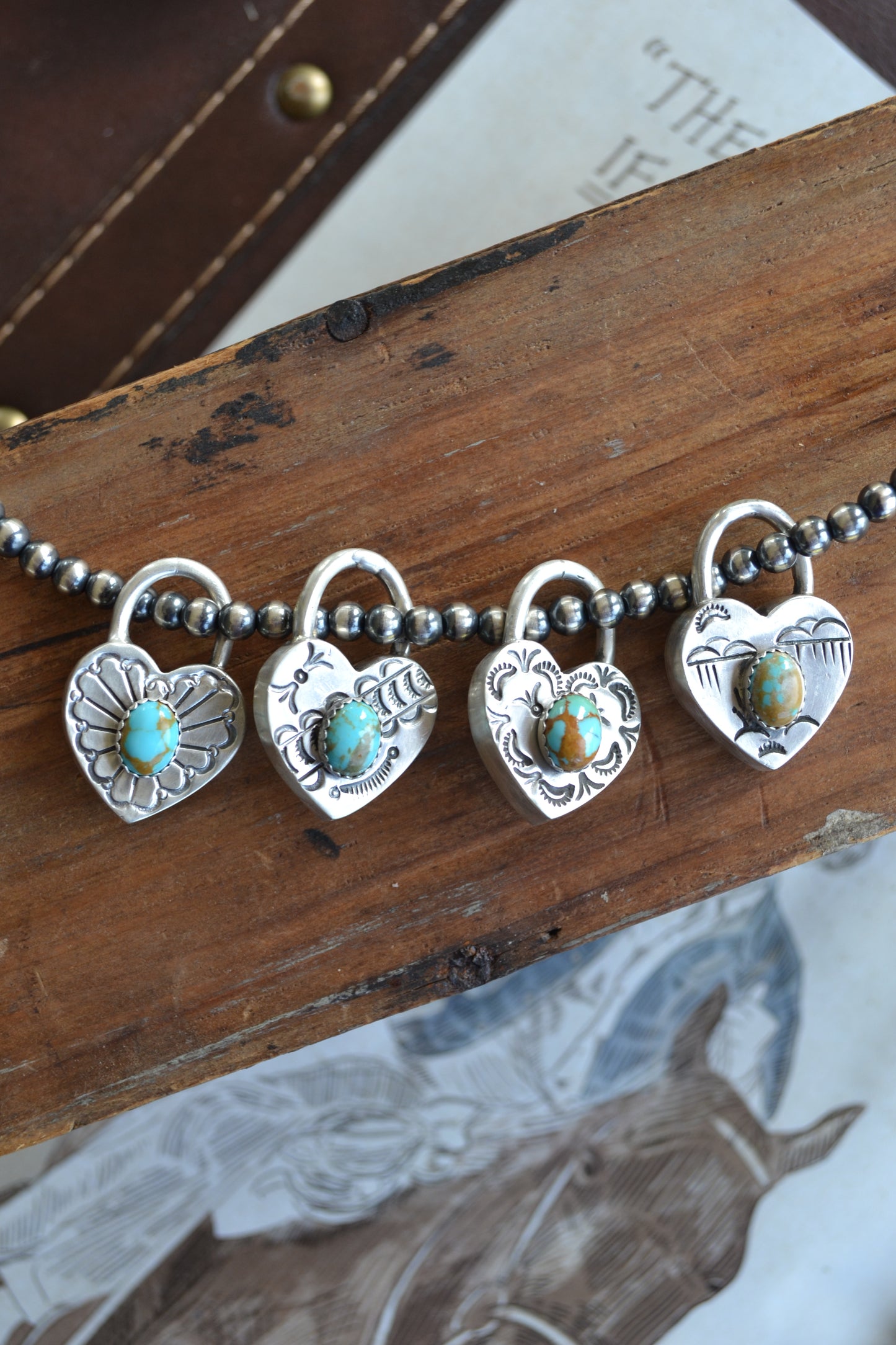 The Royce Turquoise Heart Pendants