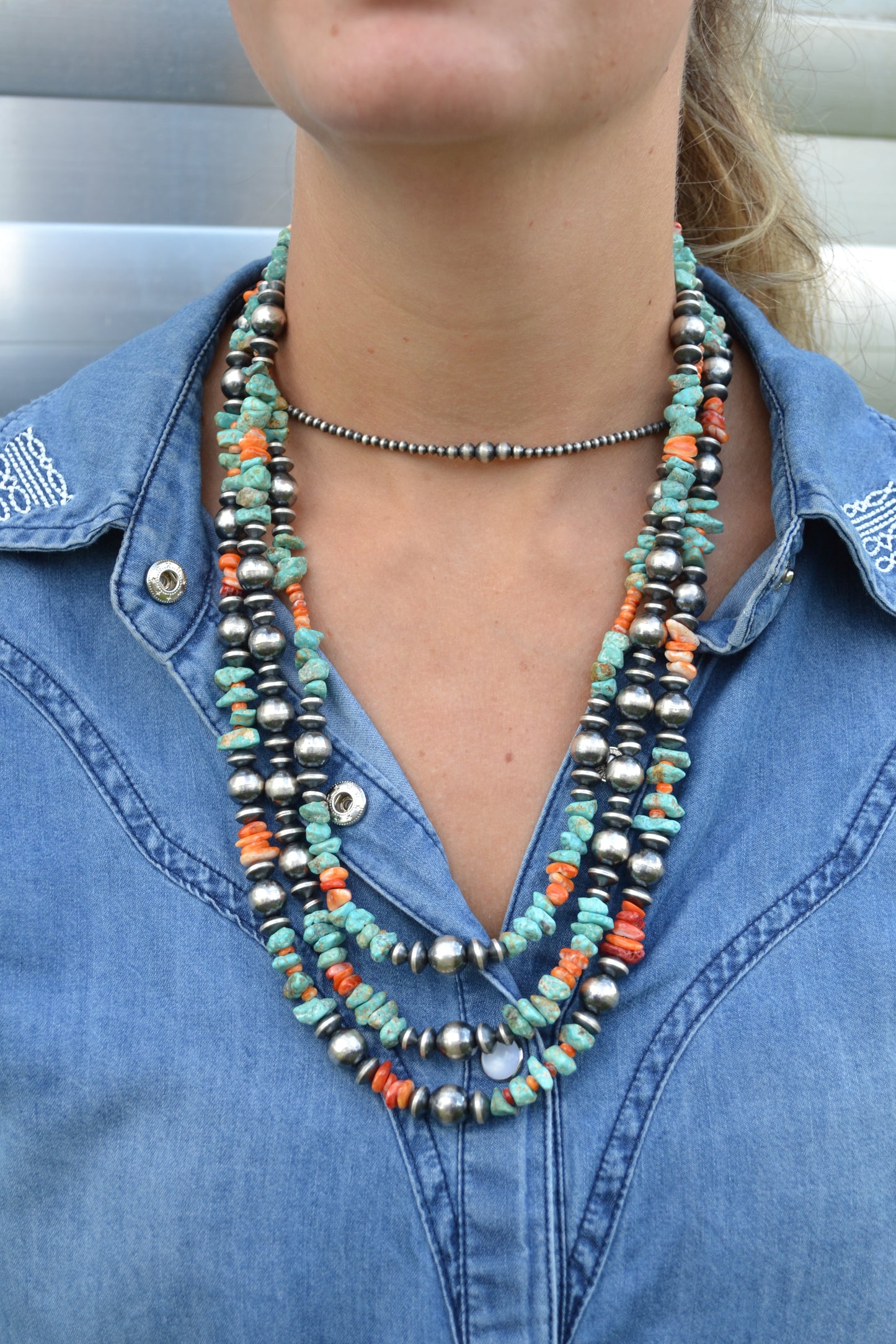 The Navvaro 10mm Orange Spiny Pearls