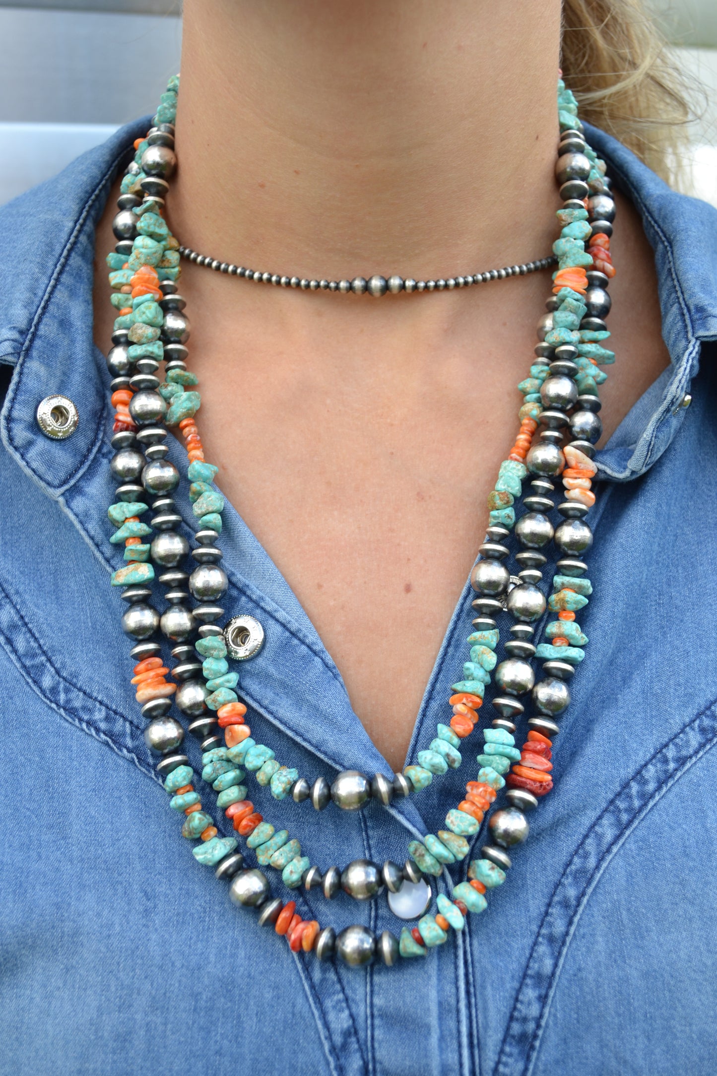The Navvaro 10mm Orange Spiny Pearls