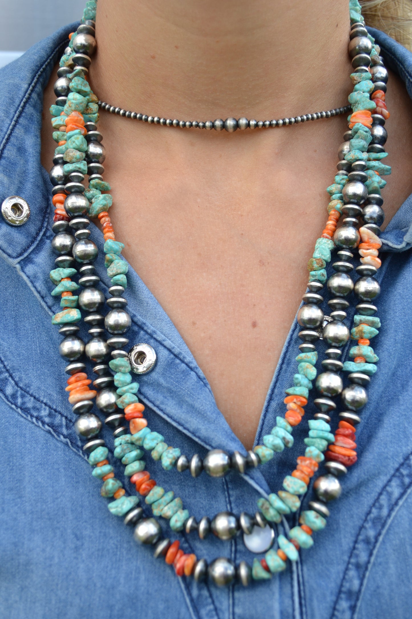 The Navvaro 10mm Orange Spiny Pearls