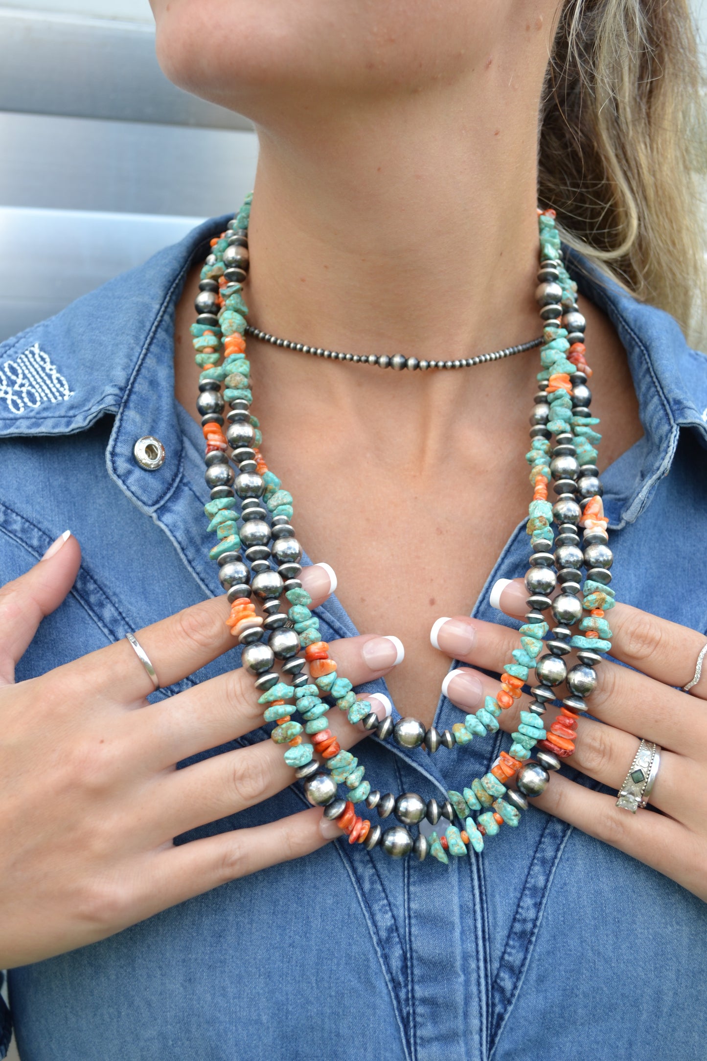 The Navvaro 10mm Orange Spiny Pearls