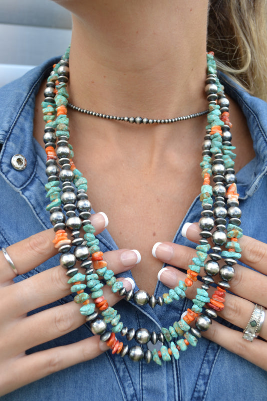 The Navvaro 10mm Orange Spiny Pearls