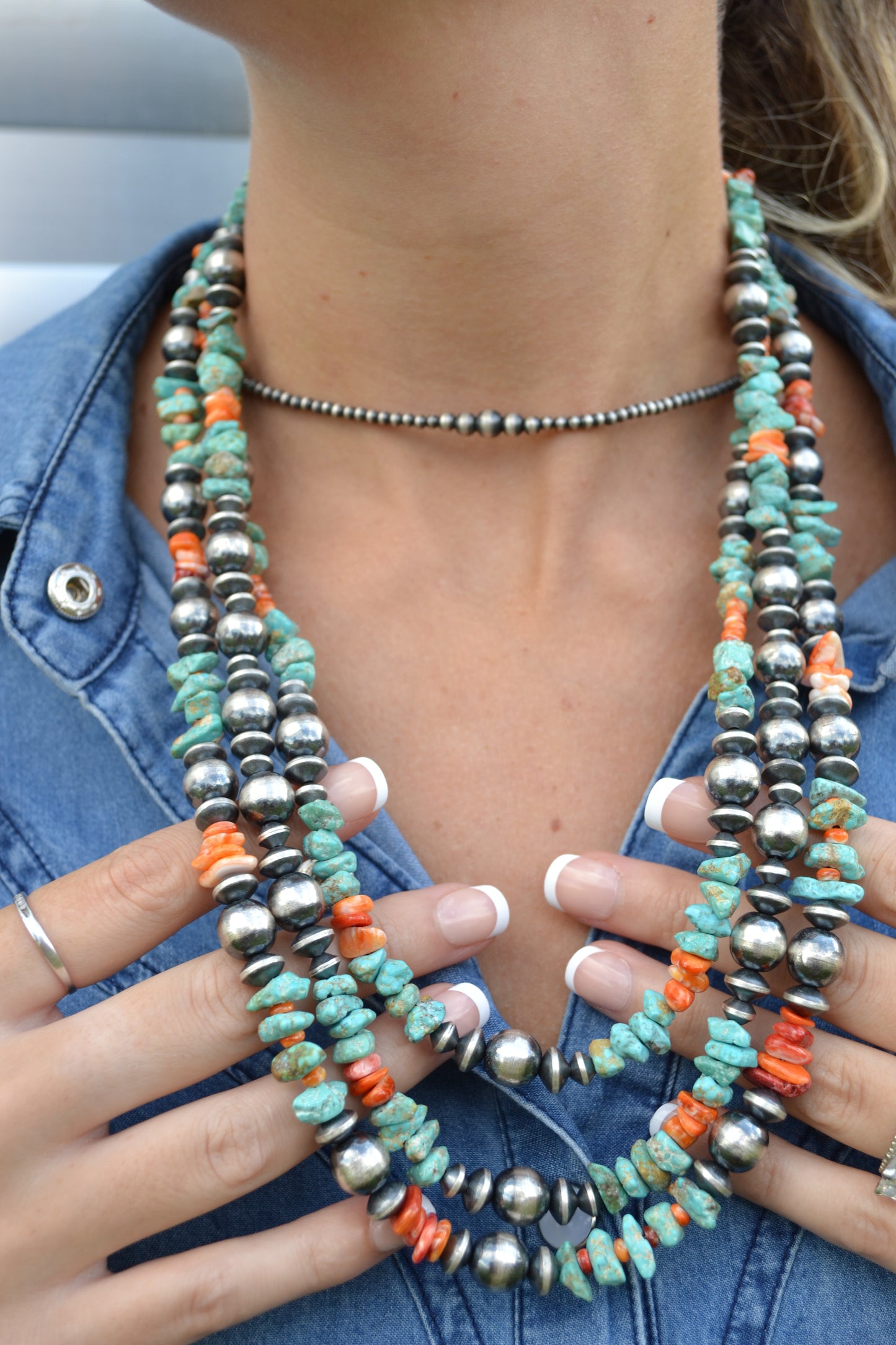 The Navvaro 10mm Orange Spiny Pearls