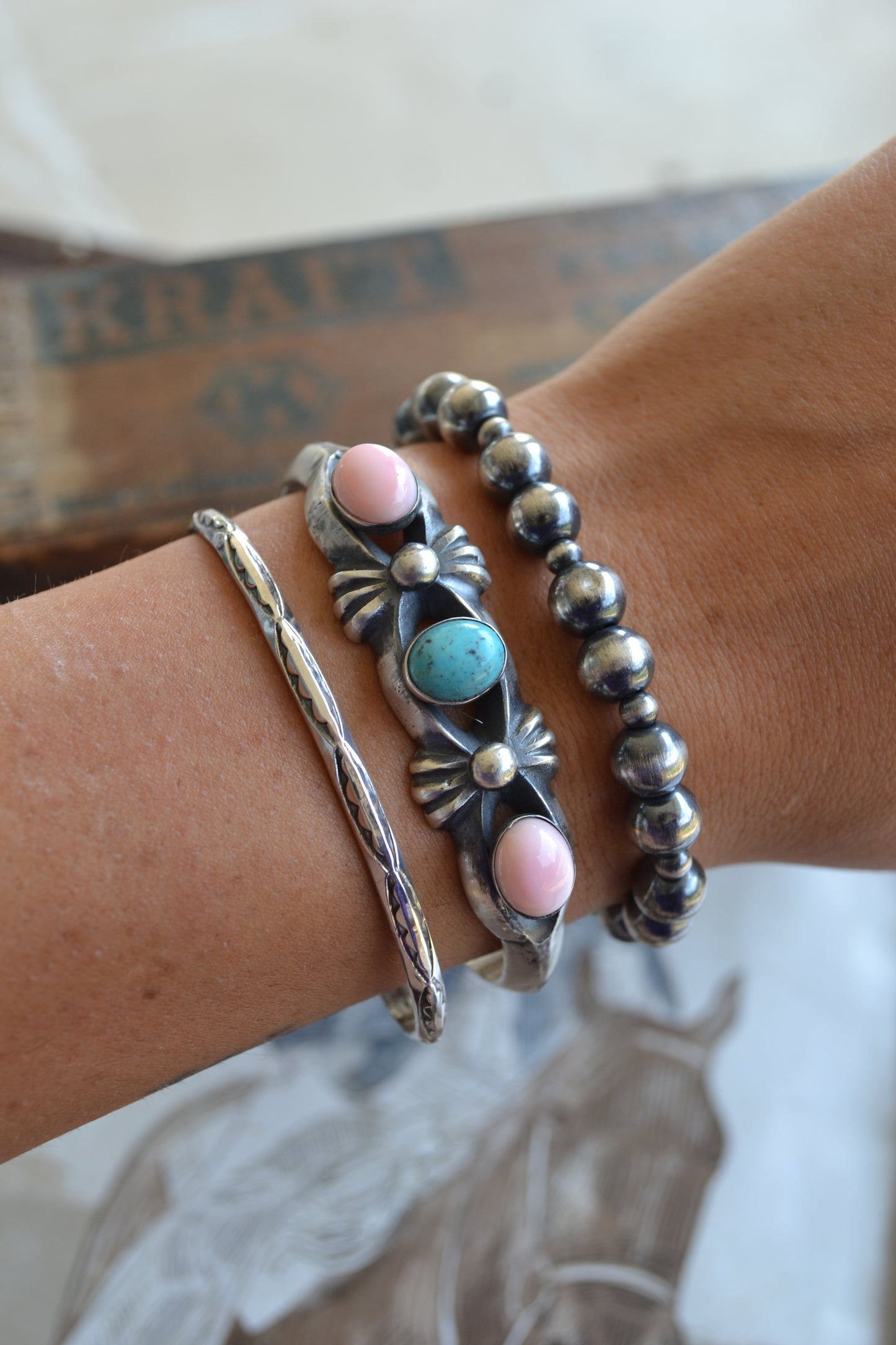 The Tonopah 3 Stone Cuff