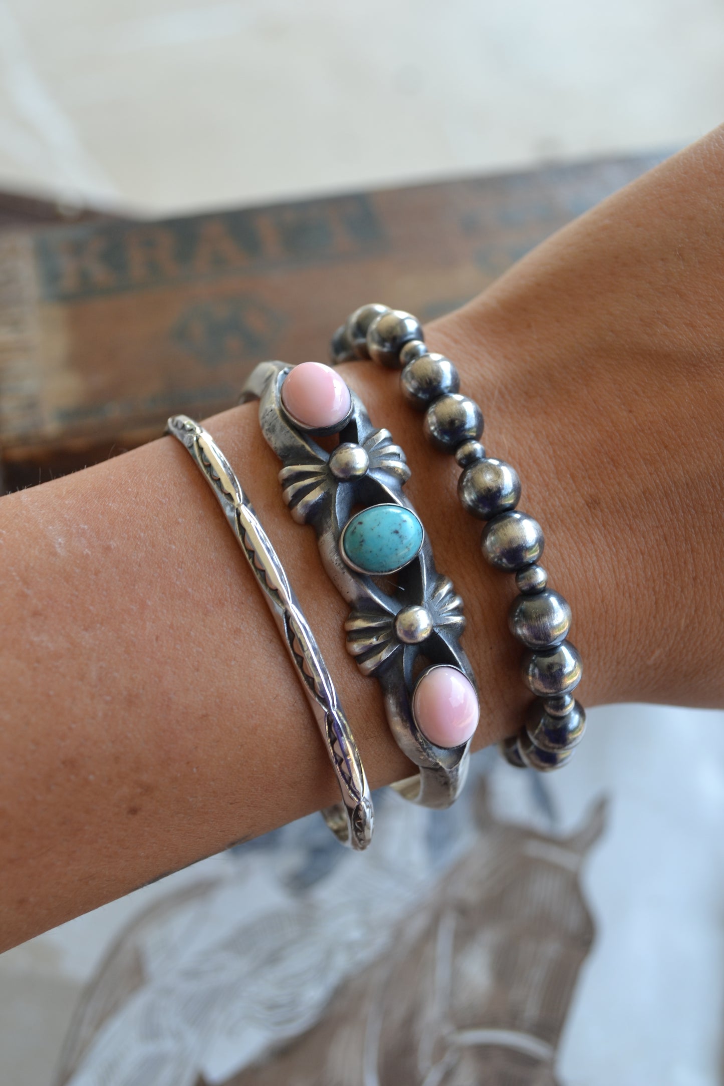 The Tonopah 3 Stone Cuff