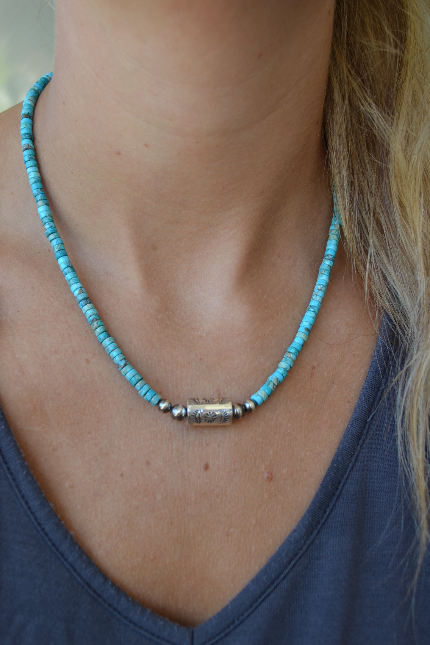 The Roanoake 18" Handcrafted Barrel Necklace