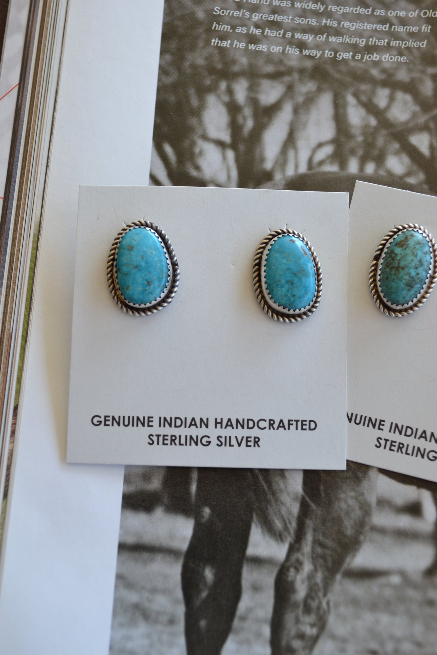 Donovan Nez Kingman turquoise earrings