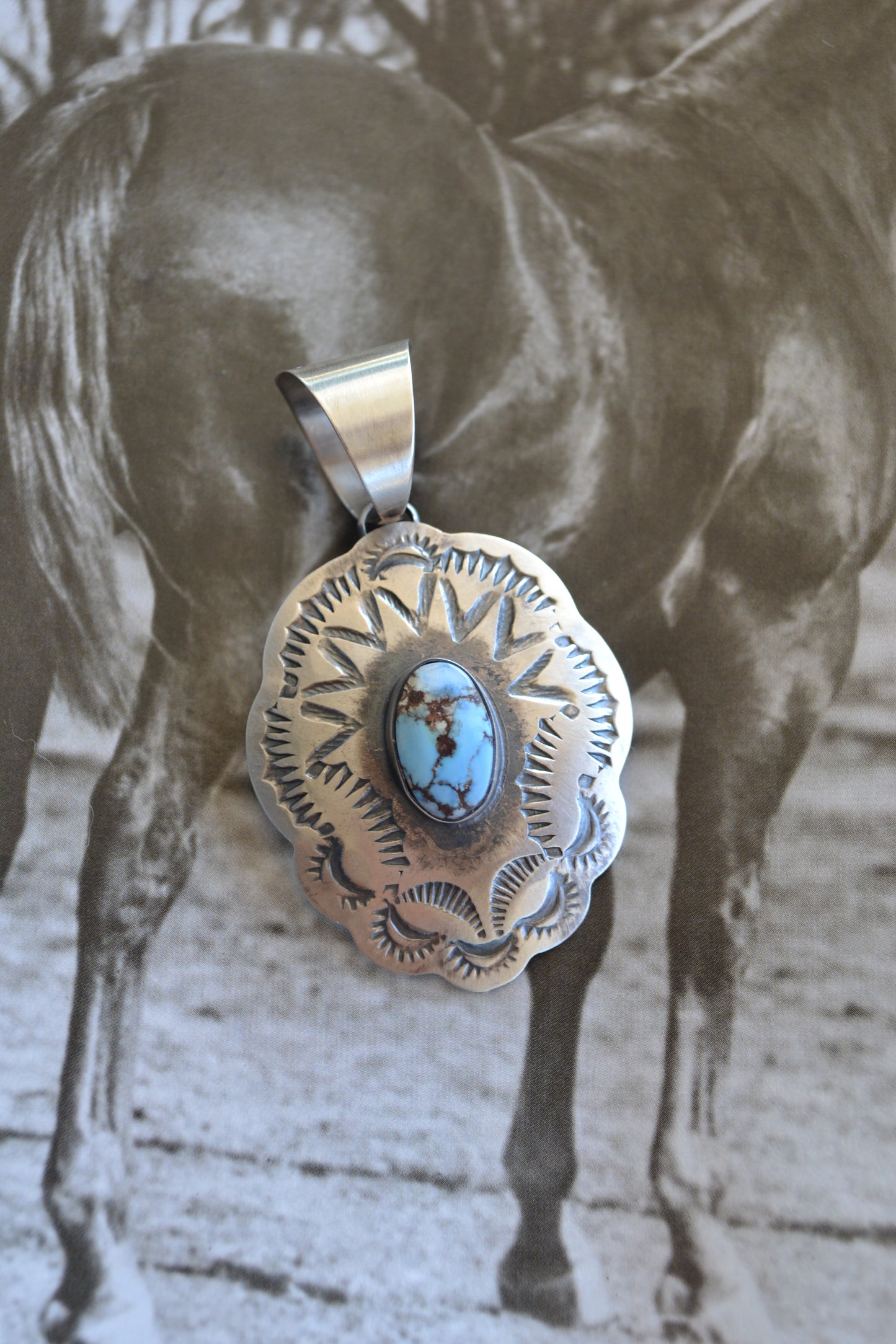 Chimney Butte golden hills concho pendant
