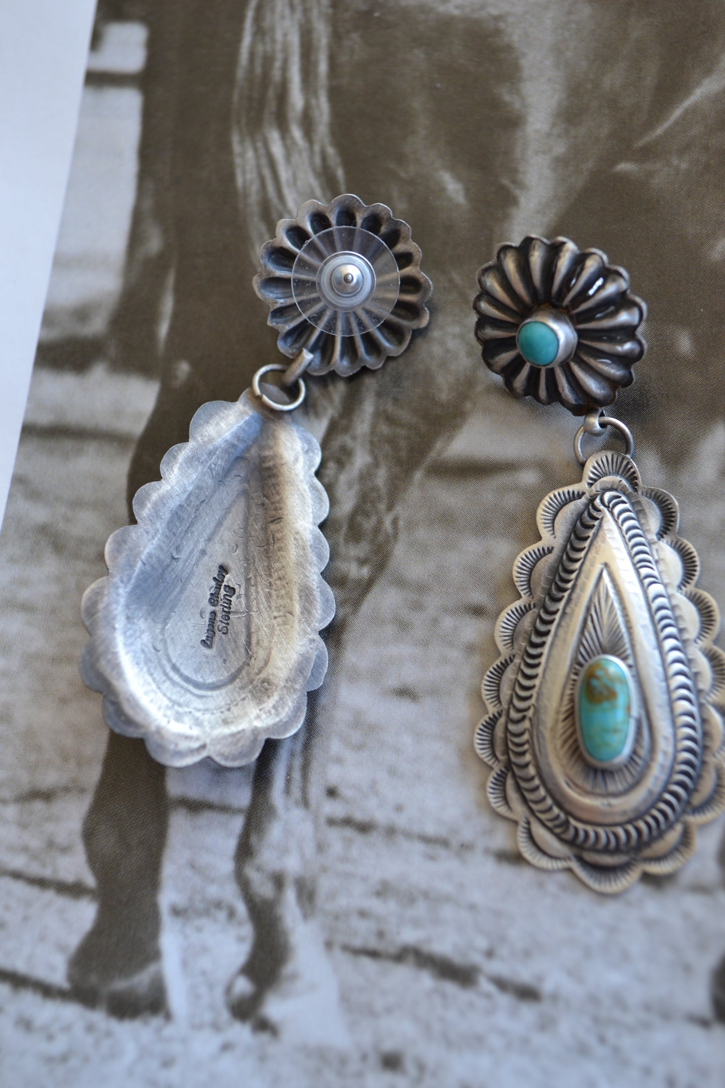 Eugene Charley turquoise earrings