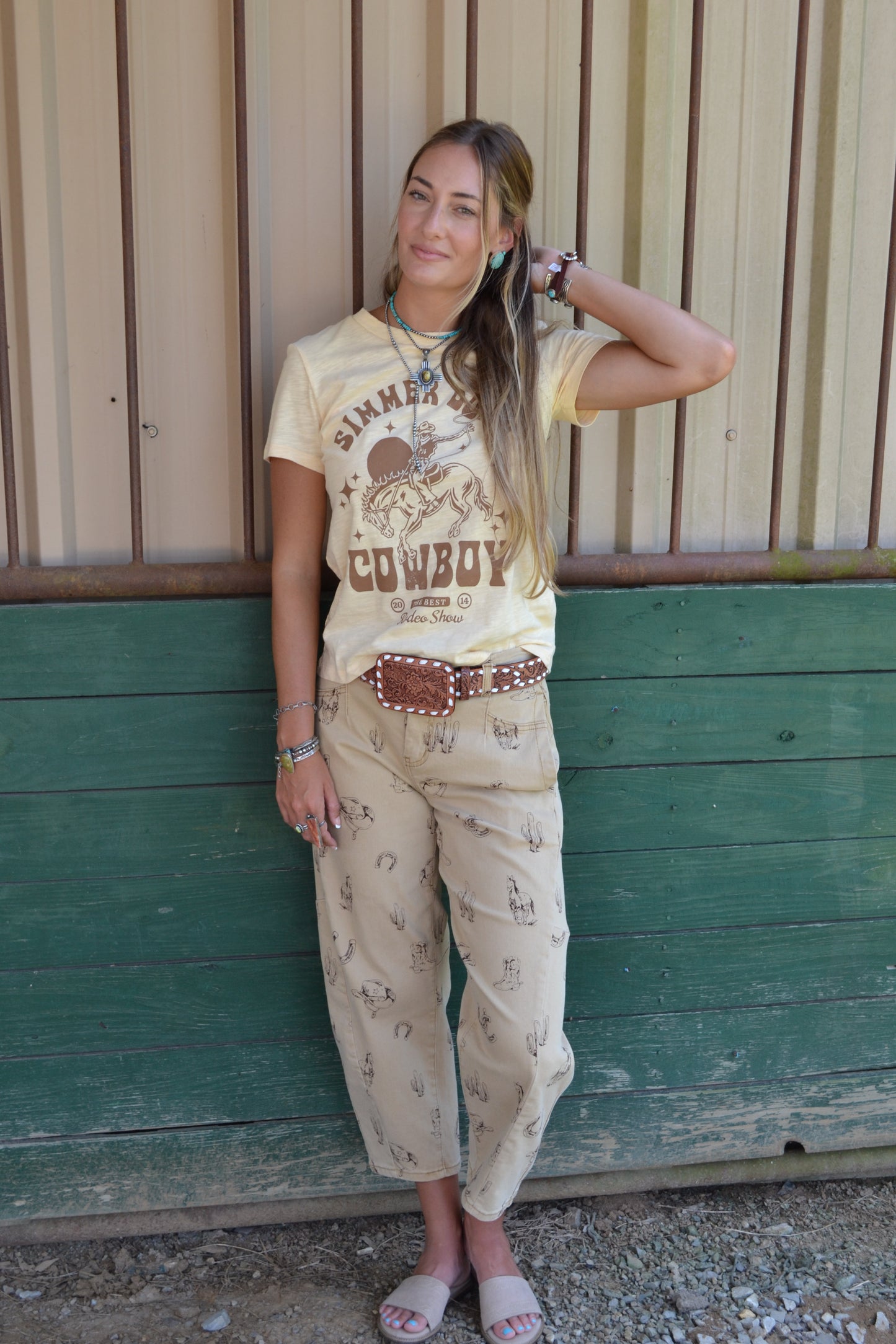 The Simmer Down Cowboy Top