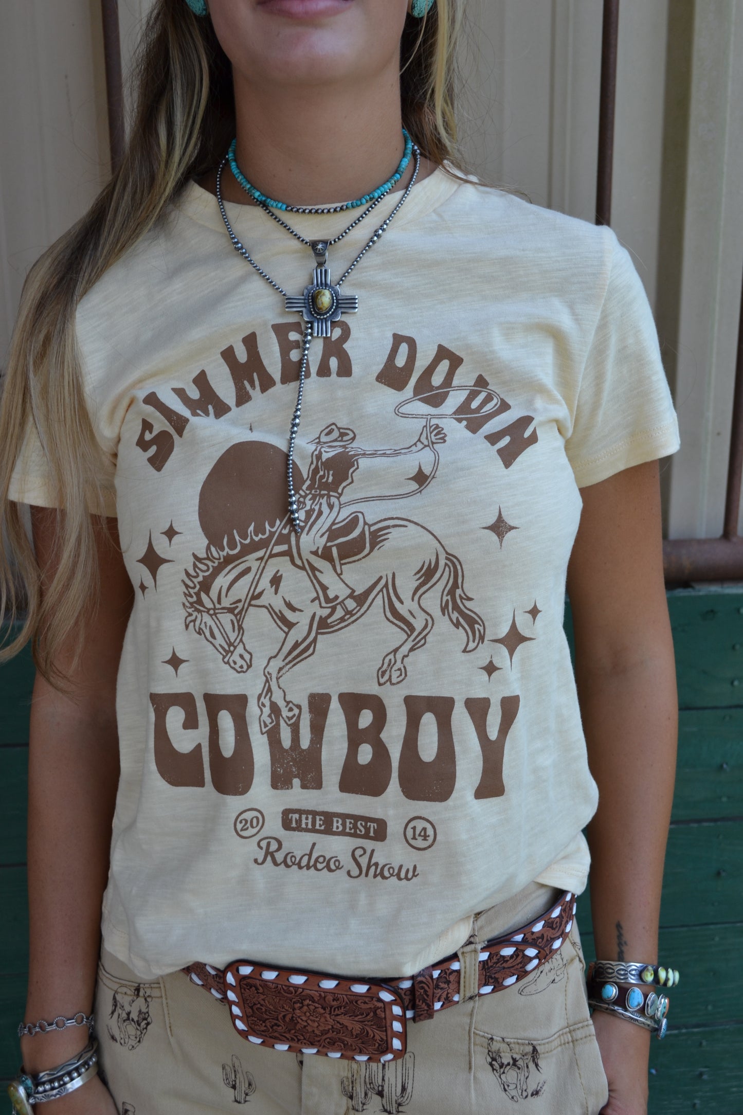 The Simmer Down Cowboy Top