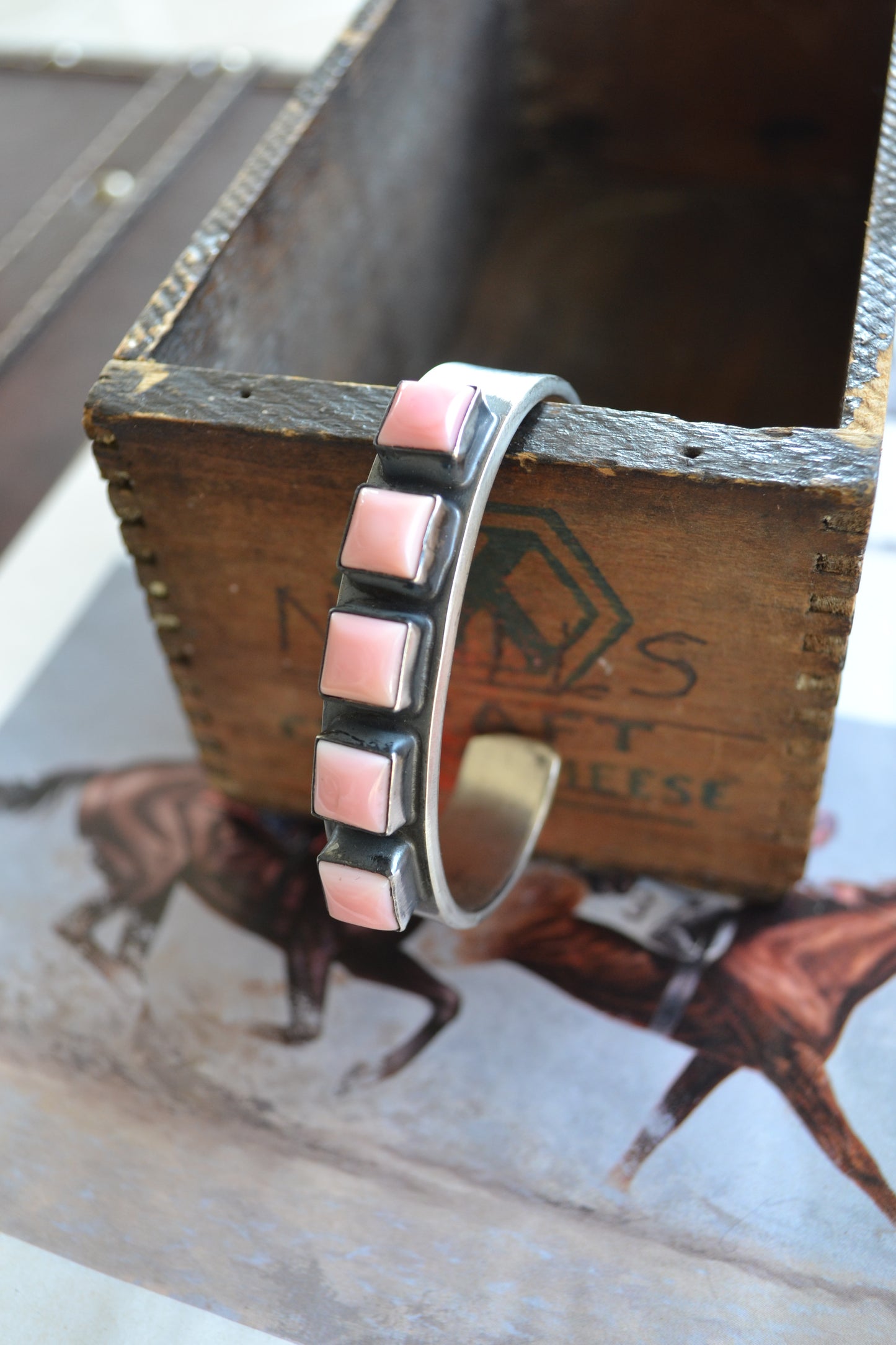 The Sumner 5 Square Stone Cuffs