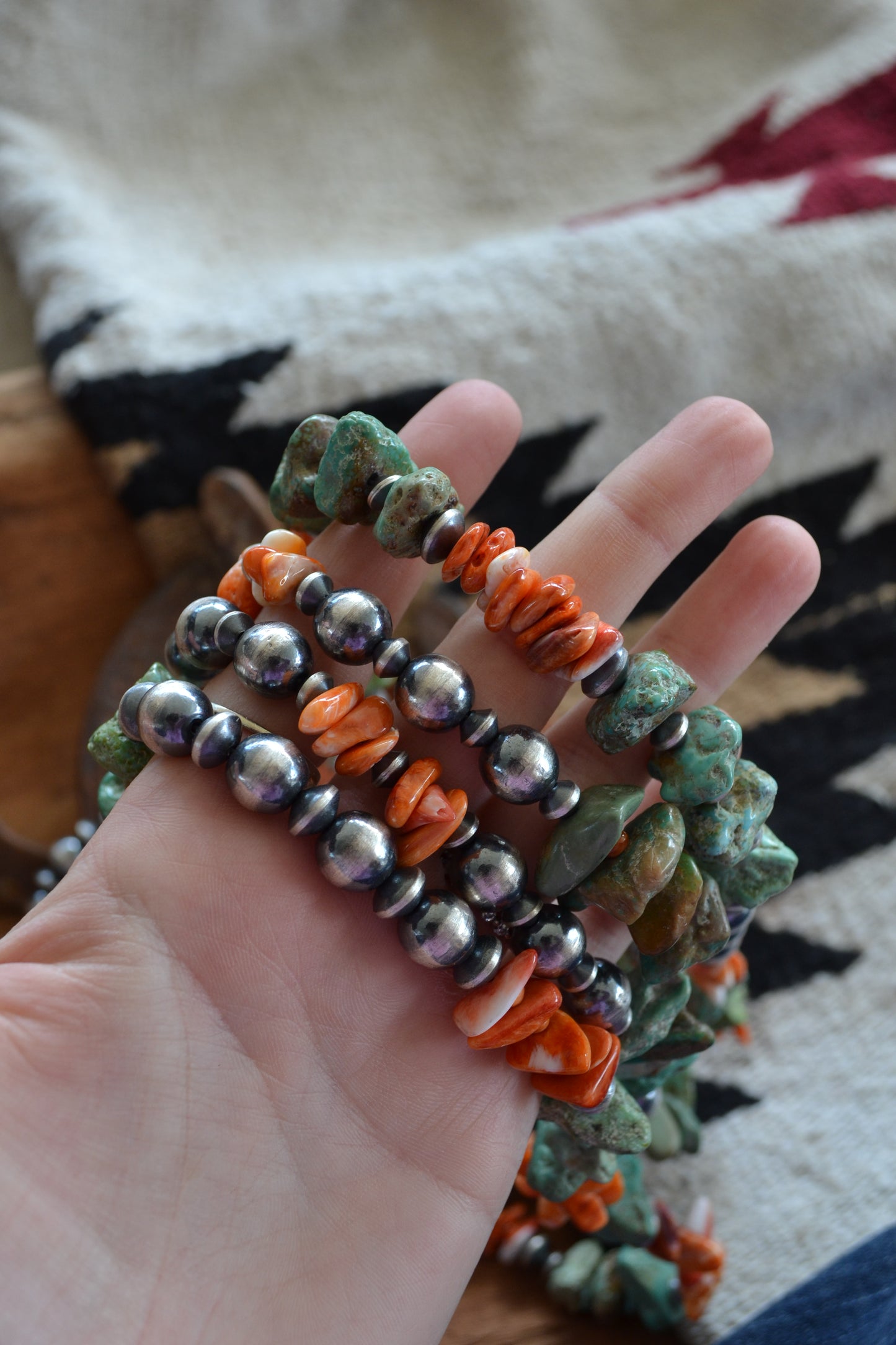 The Lamesa 10mm Orange Spiny Pearls