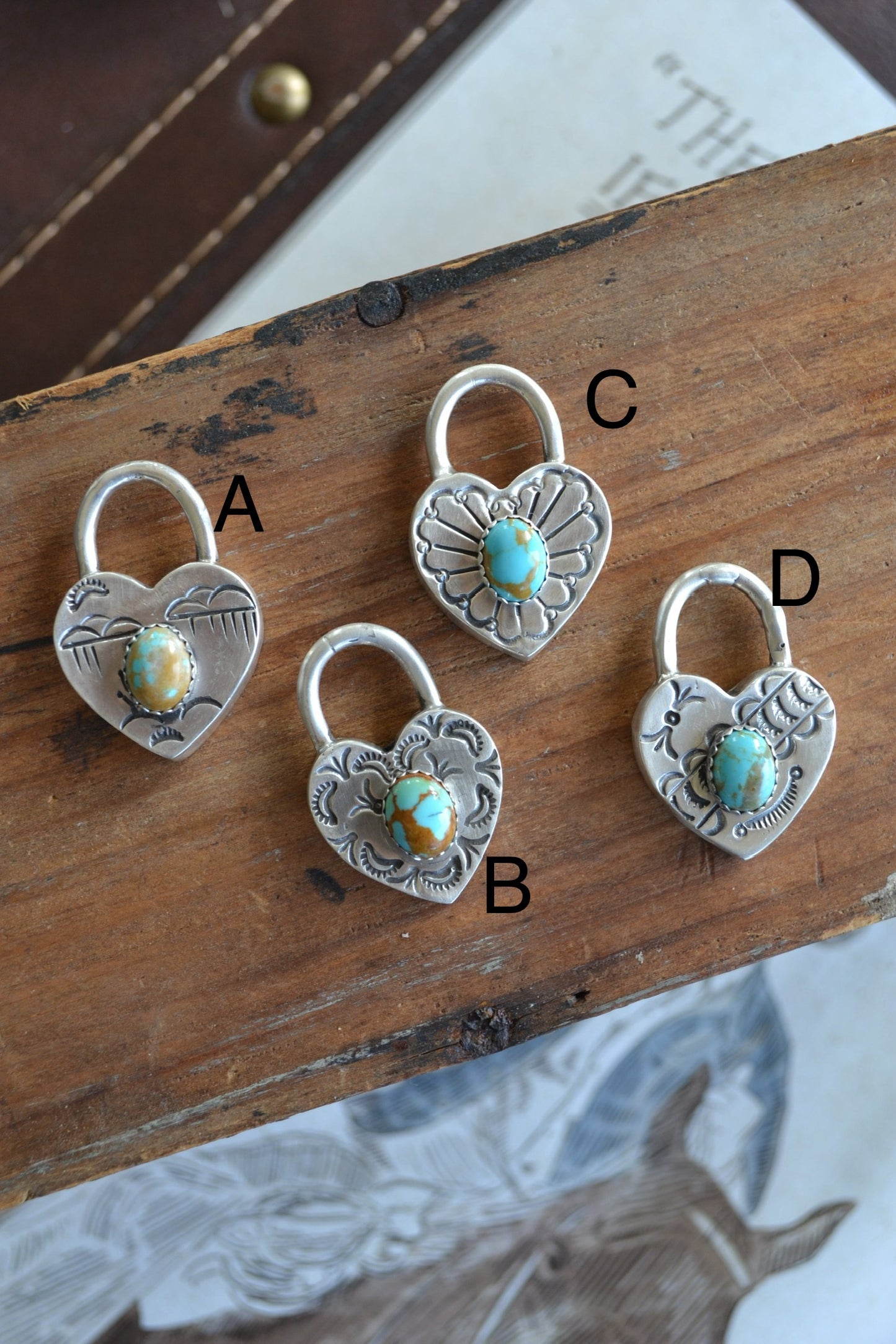The Royce Turquoise Heart Pendants
