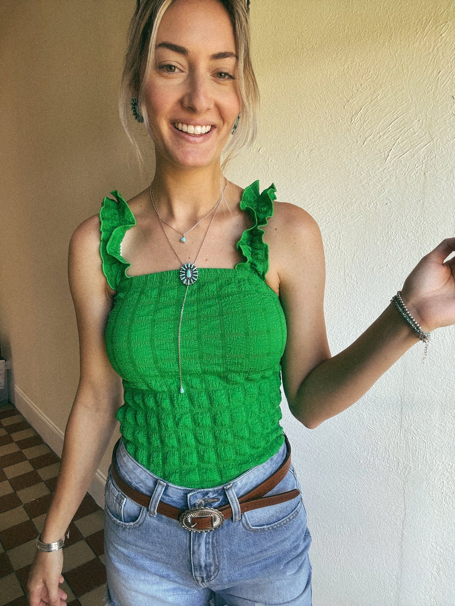 The Rambler Tank in Green LARGE