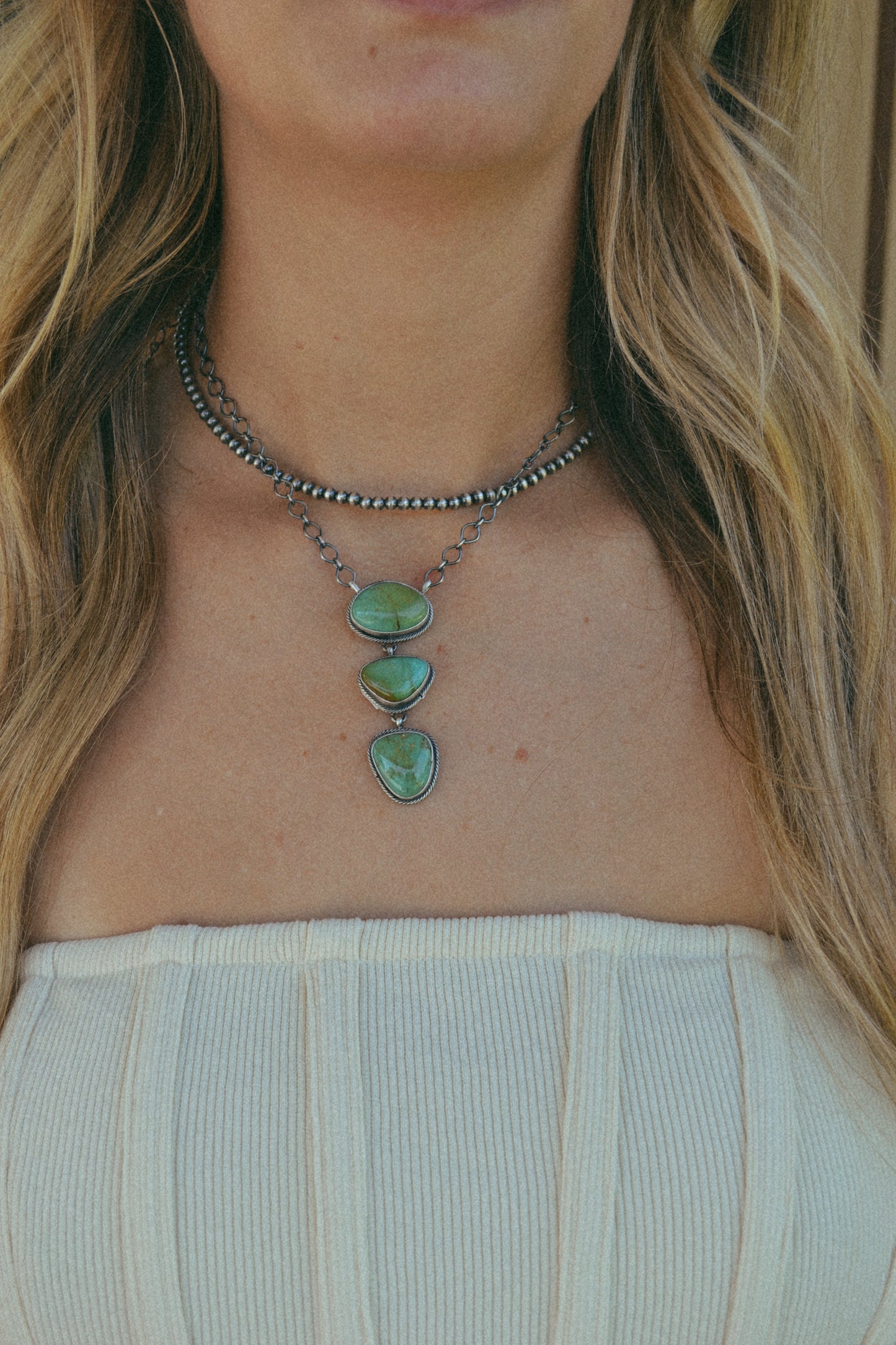 Scott skeets royston turquoise lariat necklace
